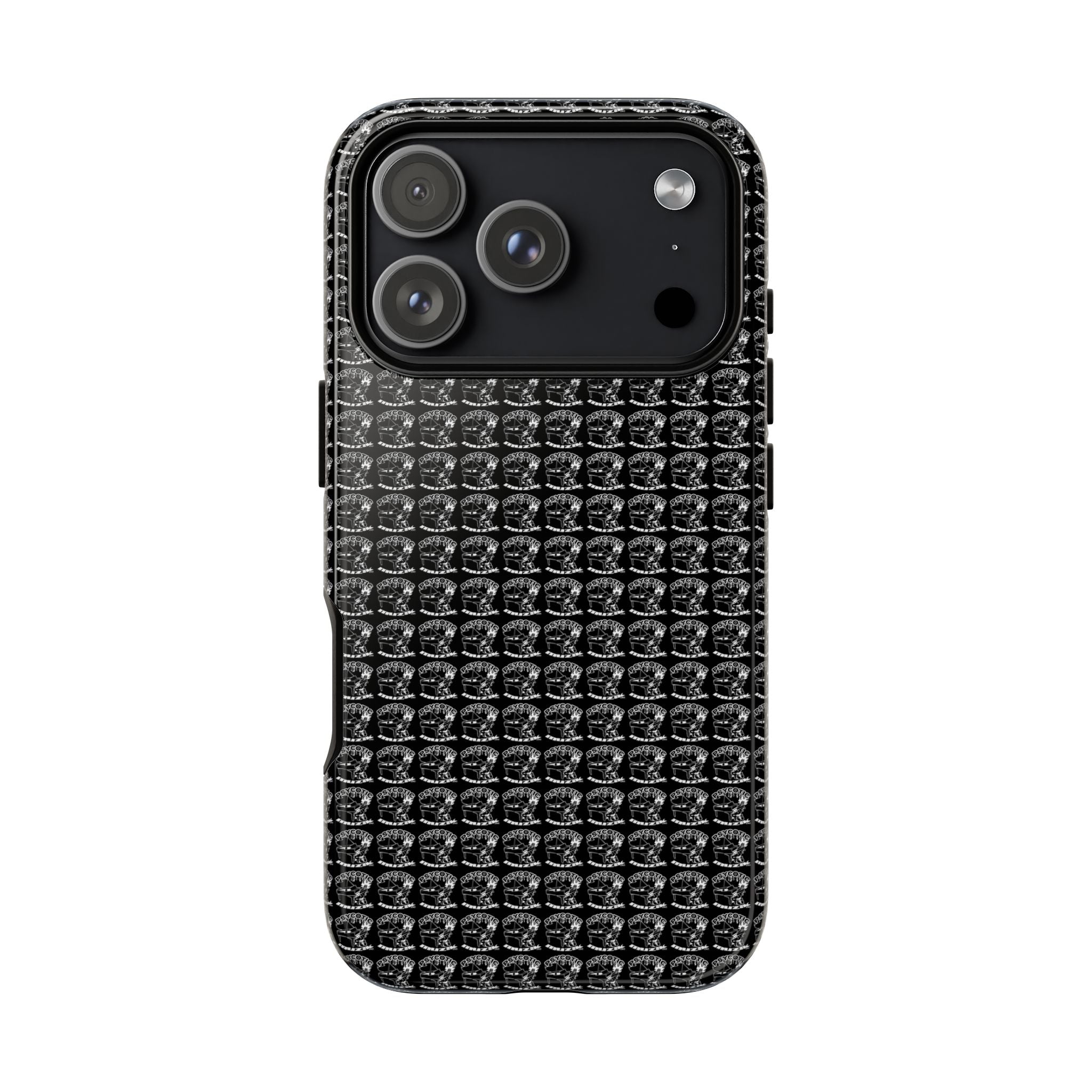 Black Carbon Fiber Texture Tough Phone Case — Rugged Drop Protection