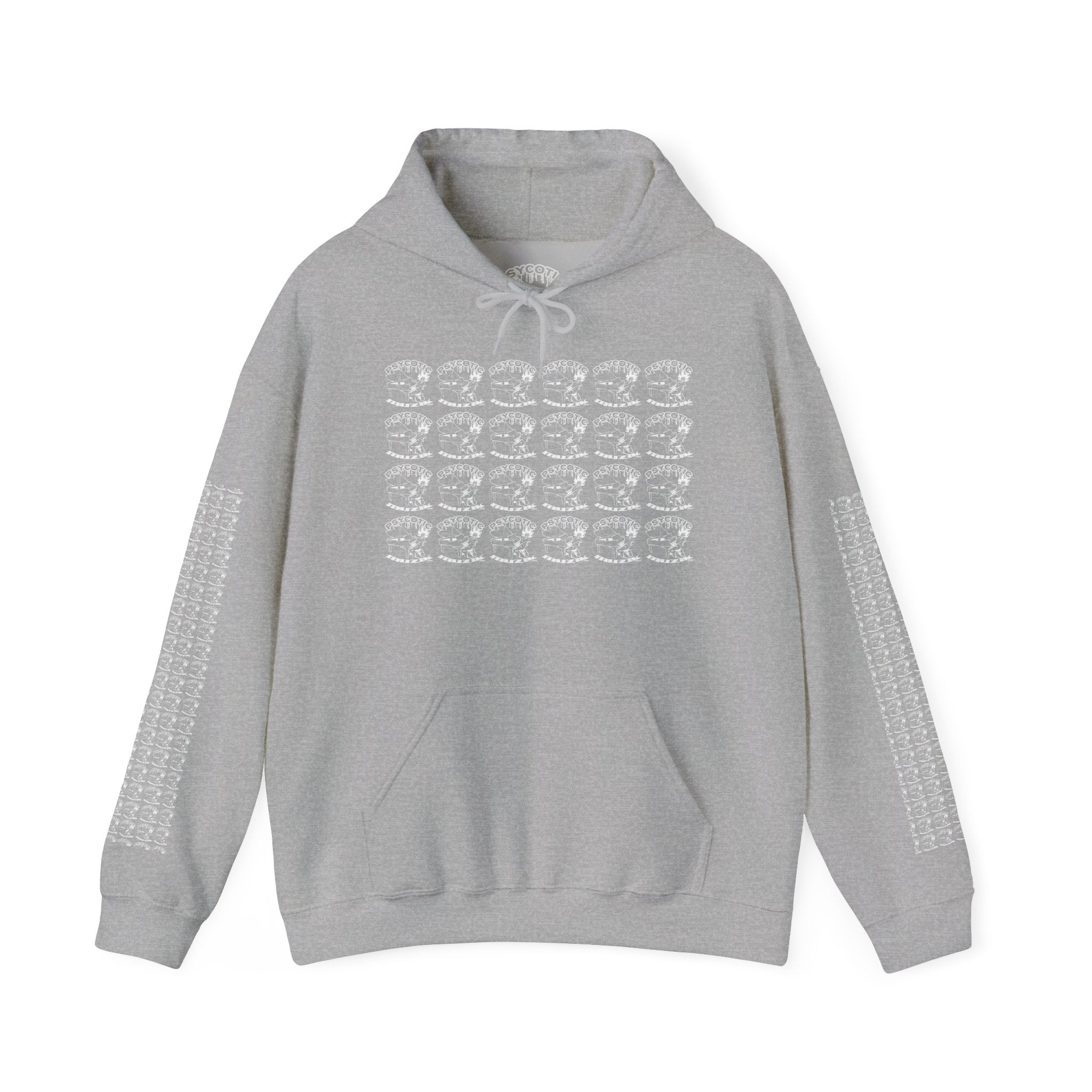 Hoodie — Repeating Skull Grid Graphic Pullover