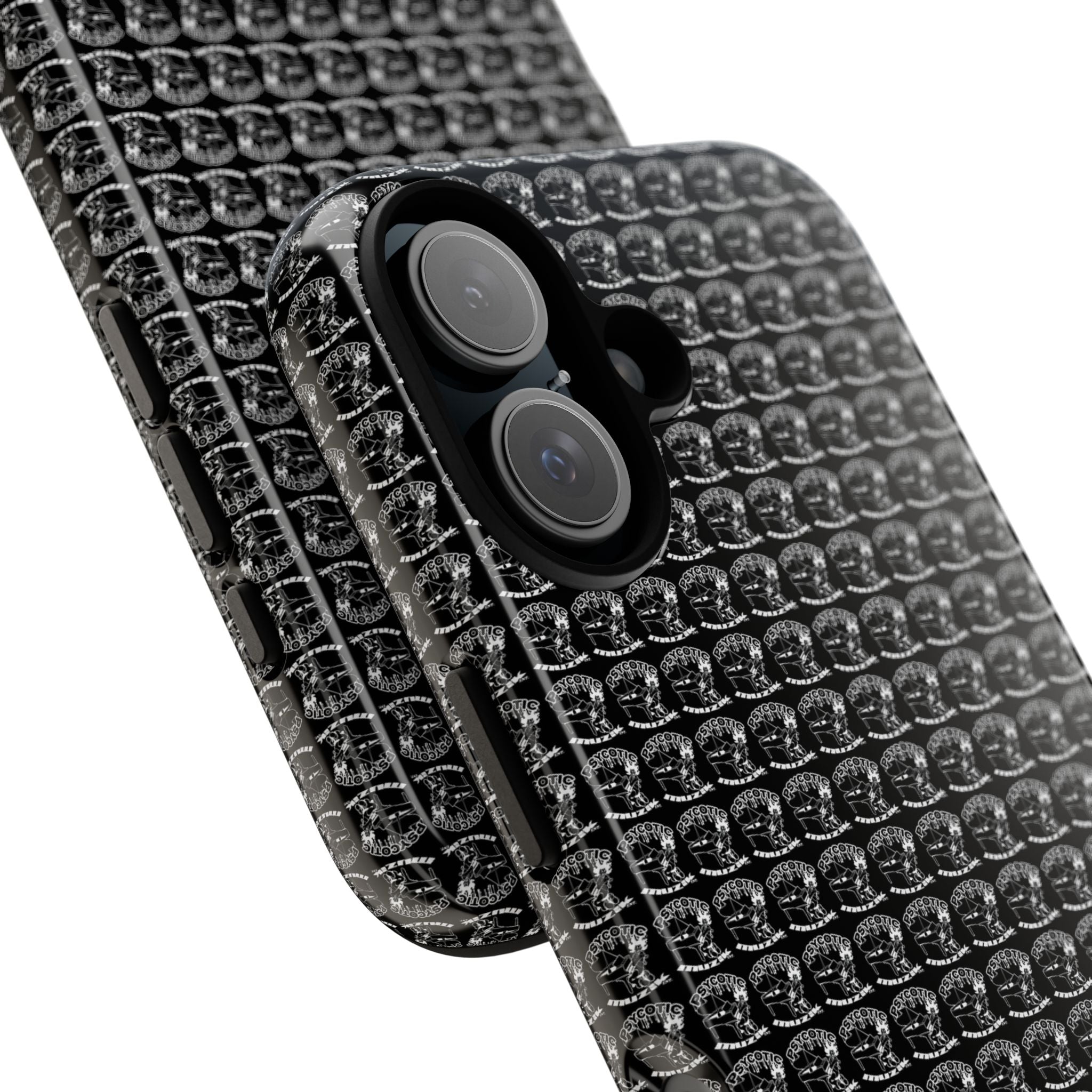 Black Carbon Fiber Texture Tough Phone Case — Rugged Drop Protection