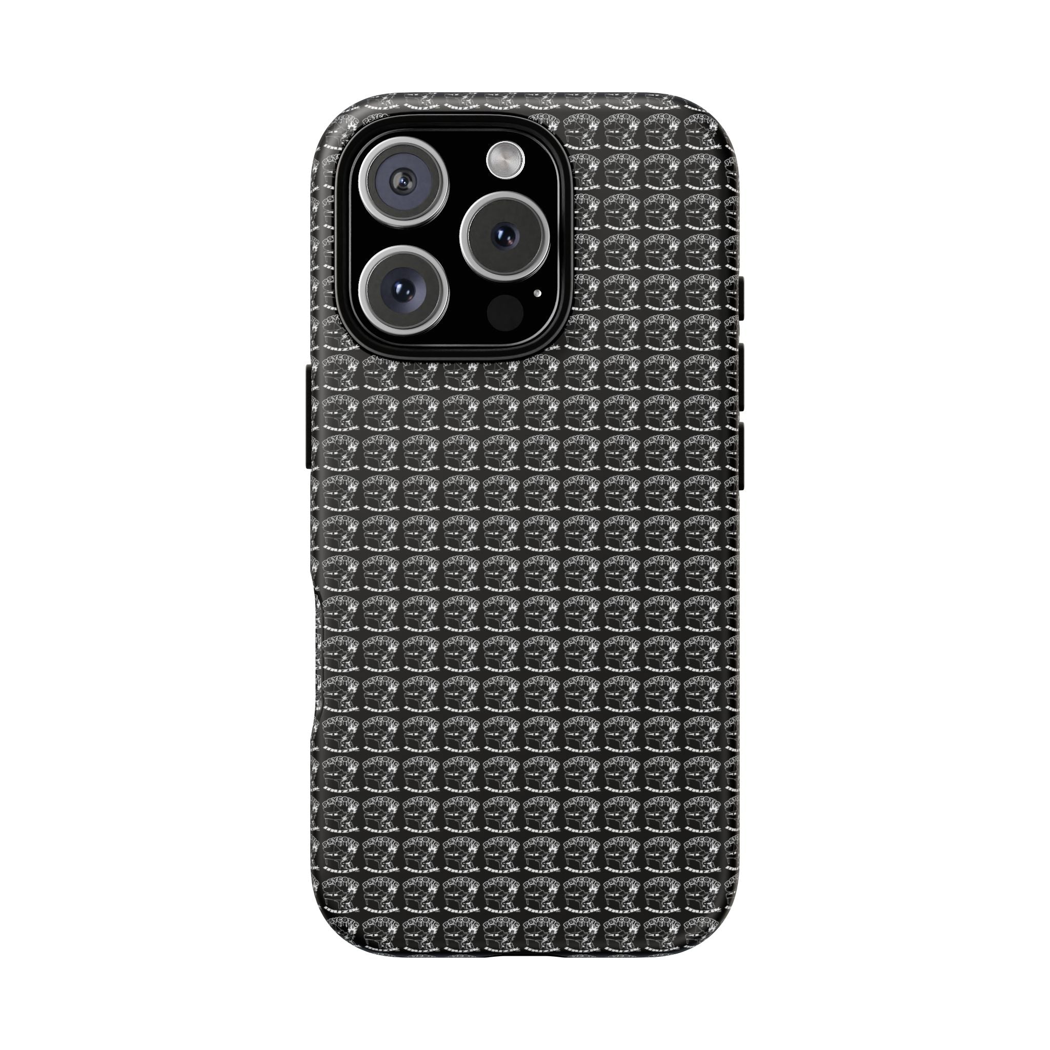 Black Carbon Fiber Texture Tough Phone Case — Rugged Drop Protection