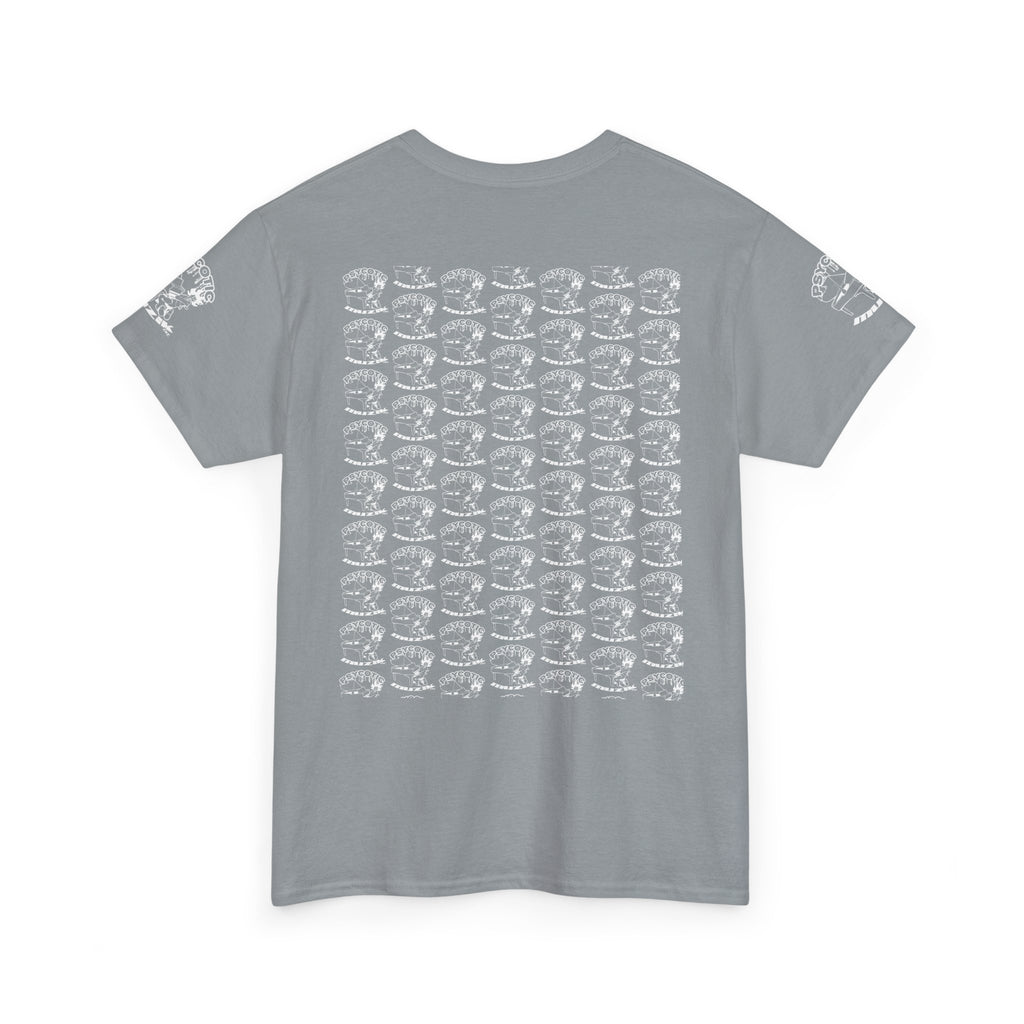 Skull Repeat Pattern T-Shirt — Gothic Grunge Graphic Tee