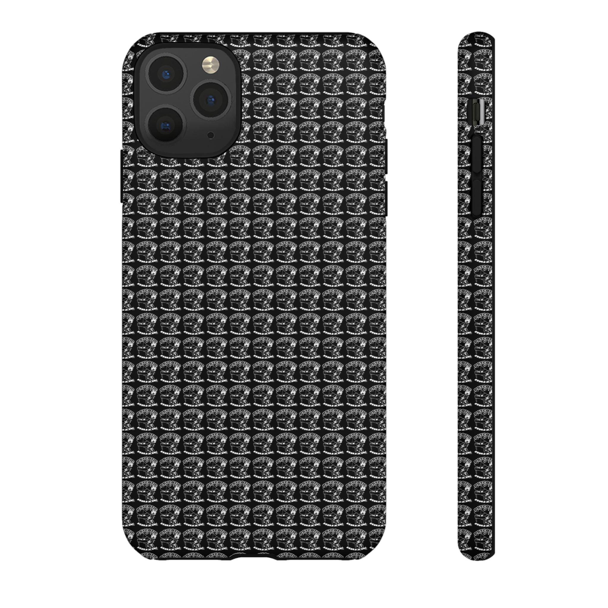 Black Carbon Fiber Texture Tough Phone Case — Rugged Drop Protection
