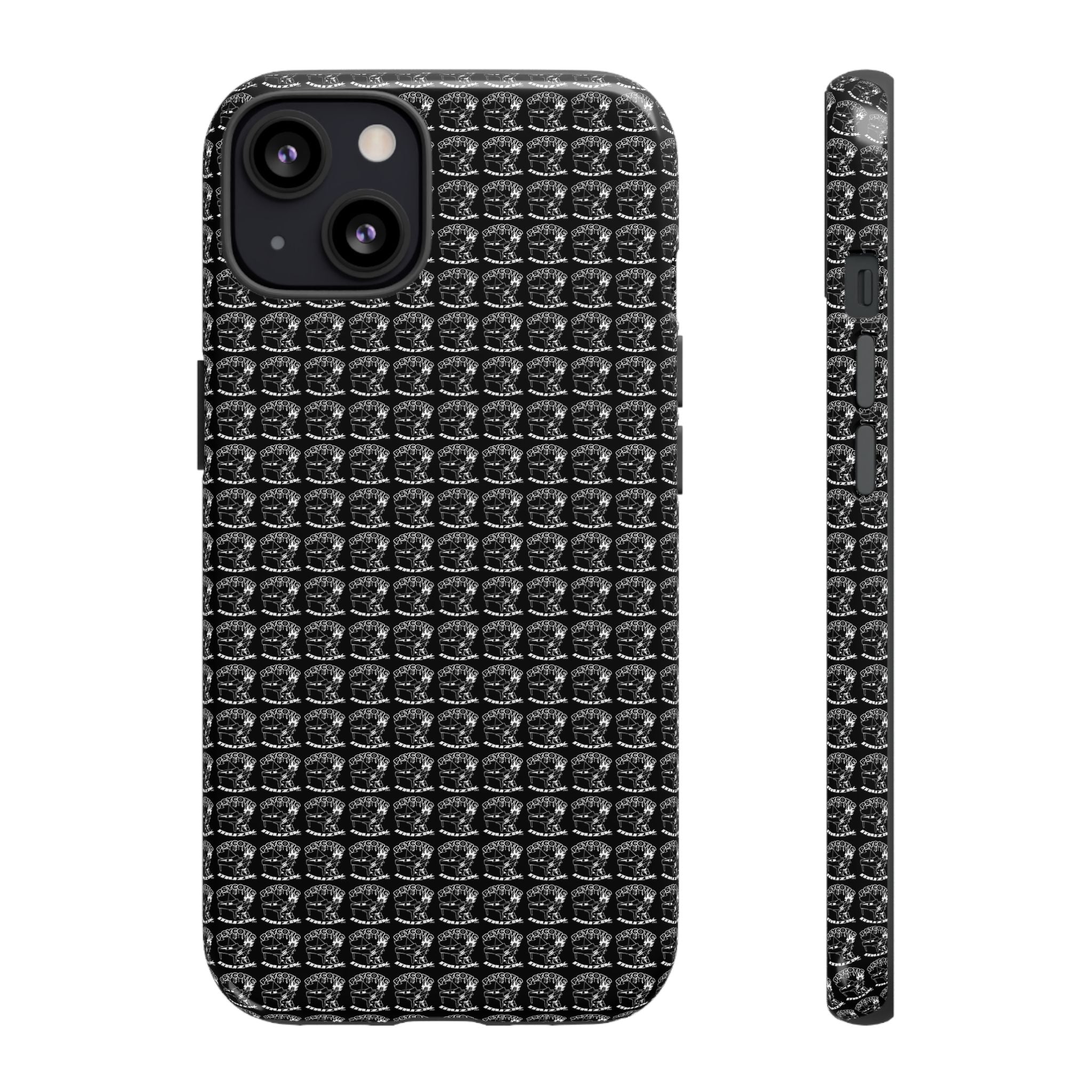 Black Carbon Fiber Texture Tough Phone Case — Rugged Drop Protection