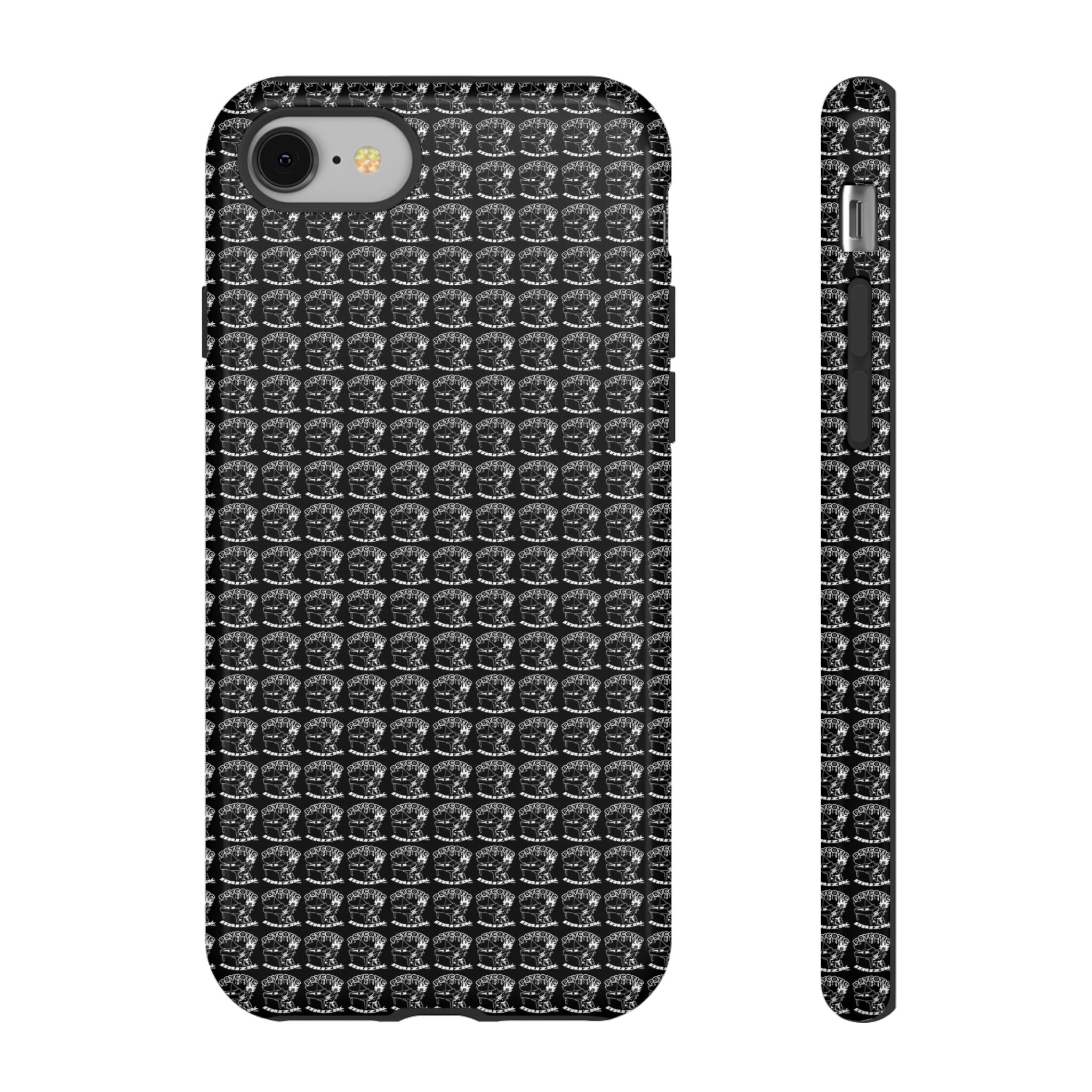 Black Carbon Fiber Texture Tough Phone Case — Rugged Drop Protection