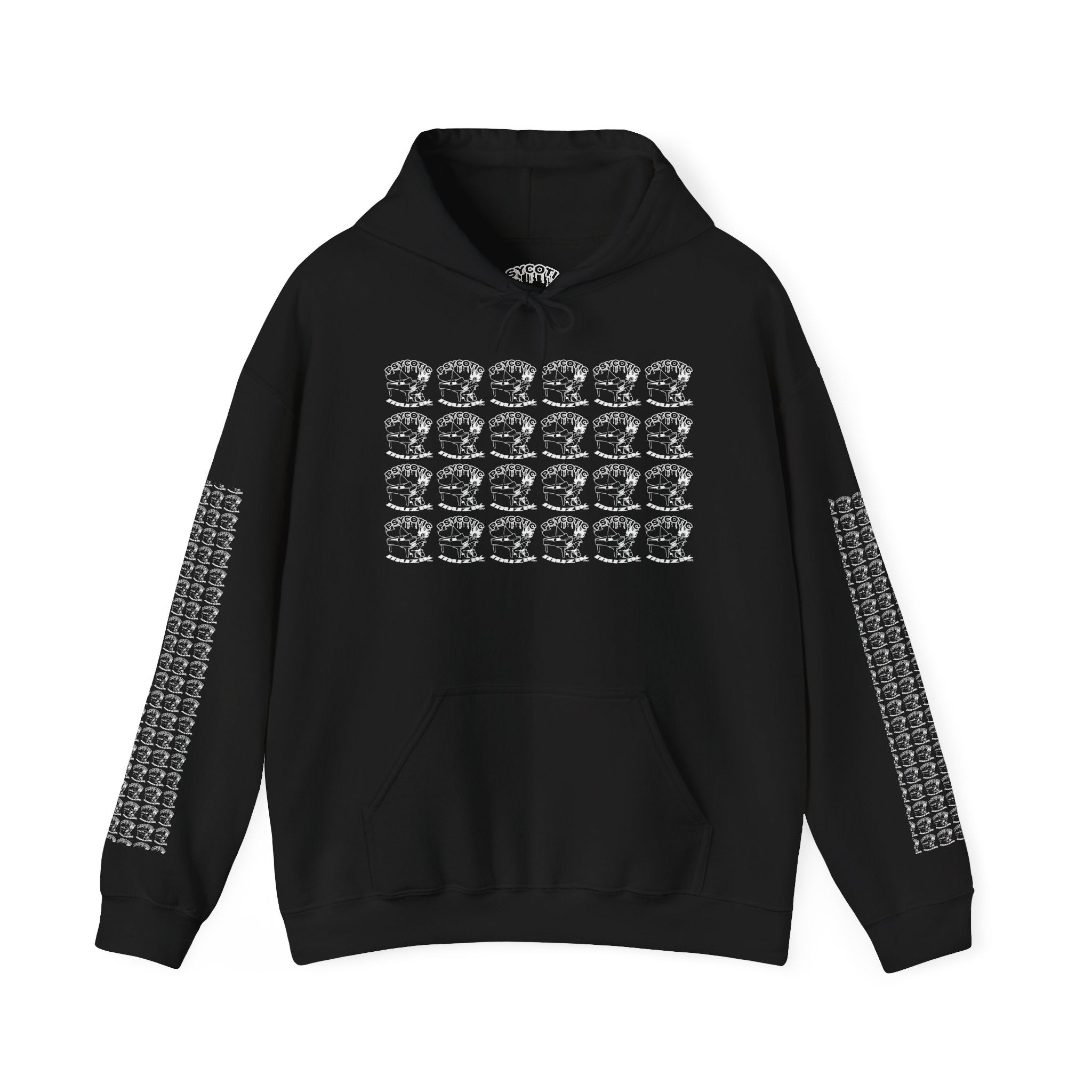 Hoodie — Repeating Skull Grid Graphic Pullover