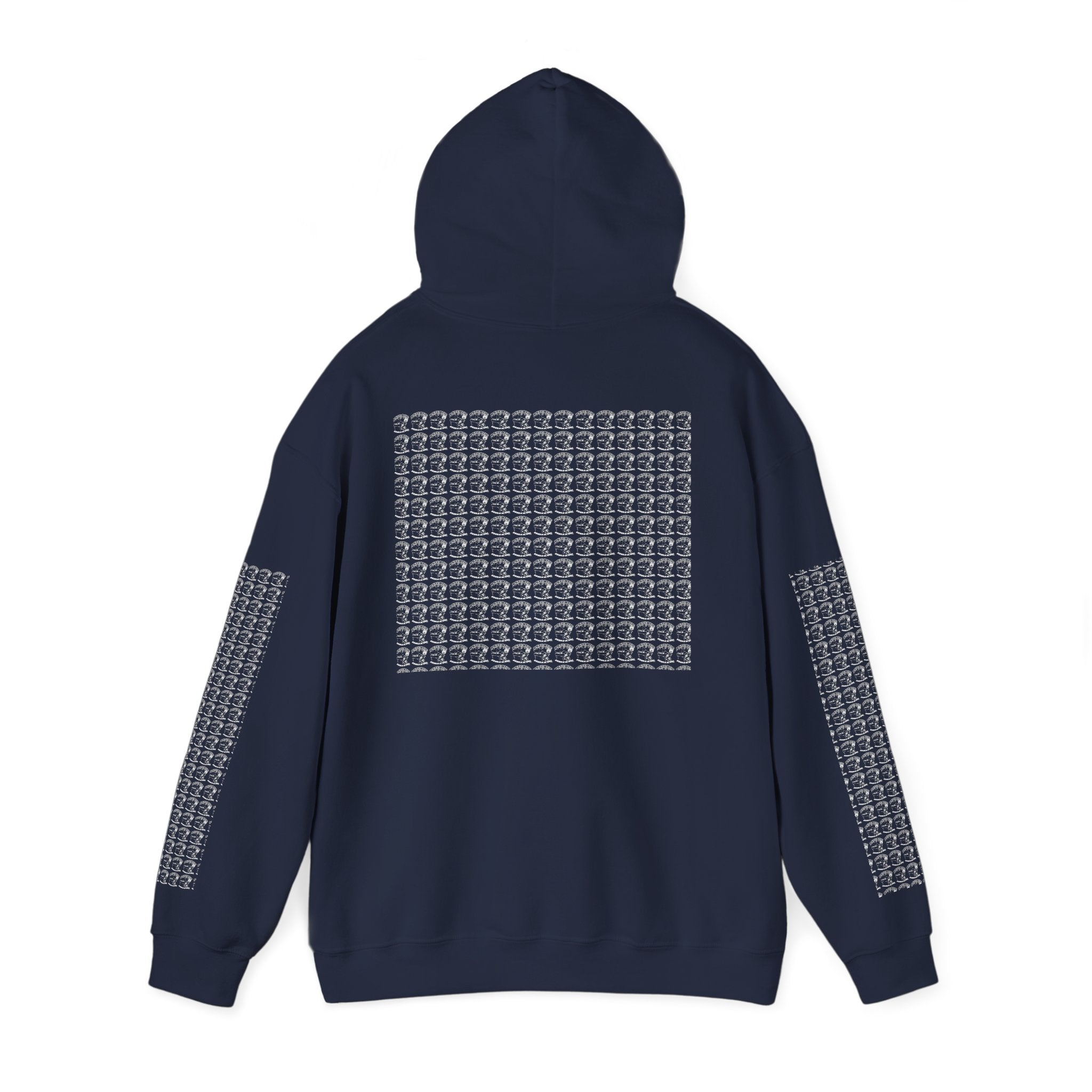 Hoodie — Repeating Skull Grid Graphic Pullover