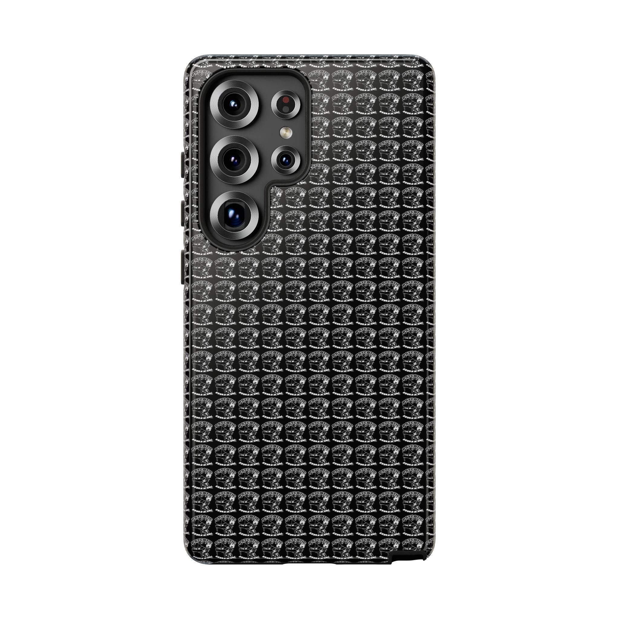 Black Carbon Fiber Texture Tough Phone Case — Rugged Drop Protection