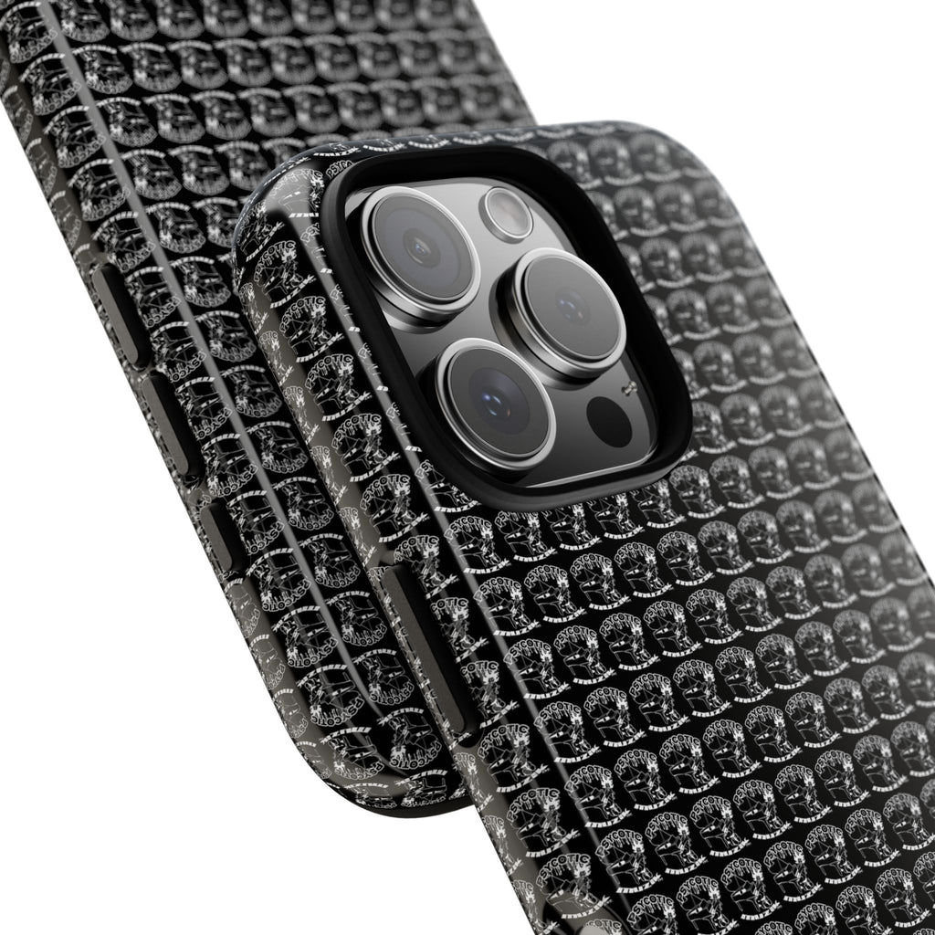 Black Carbon Fiber Texture Tough Phone Case — Rugged Drop Protection