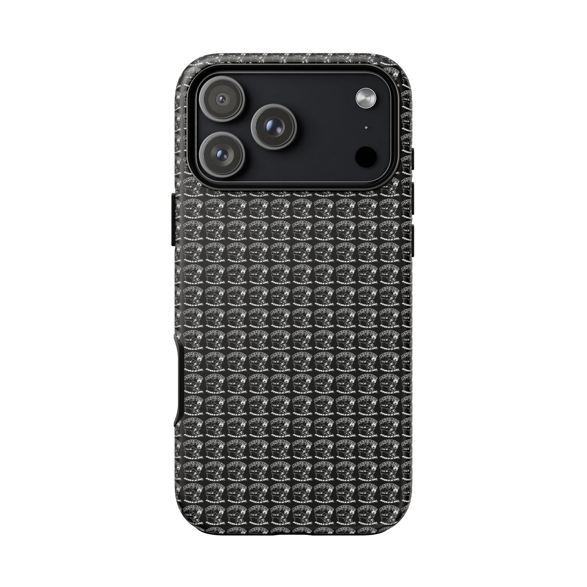 Black Carbon Fiber Texture Tough Phone Case — Rugged Drop Protection