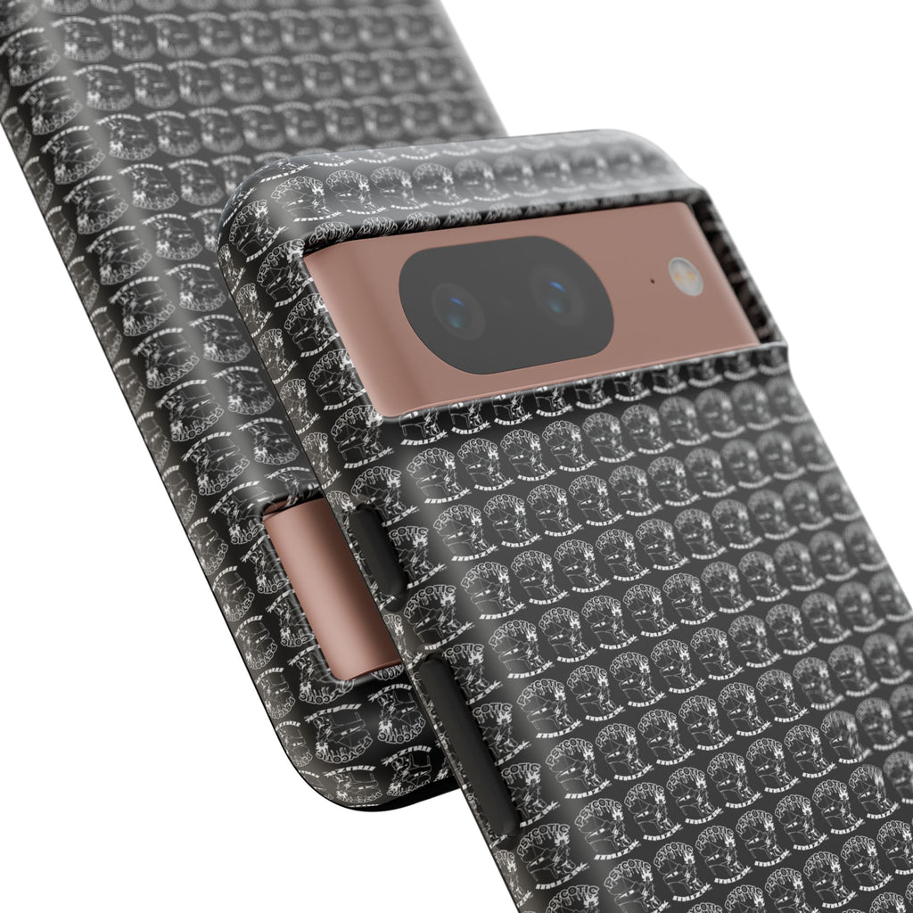 Black Carbon Fiber Texture Tough Phone Case — Rugged Drop Protection