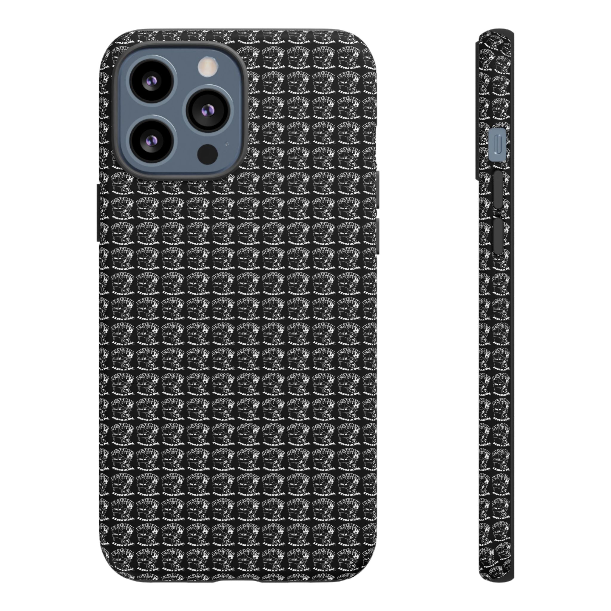 Black Carbon Fiber Texture Tough Phone Case — Rugged Drop Protection