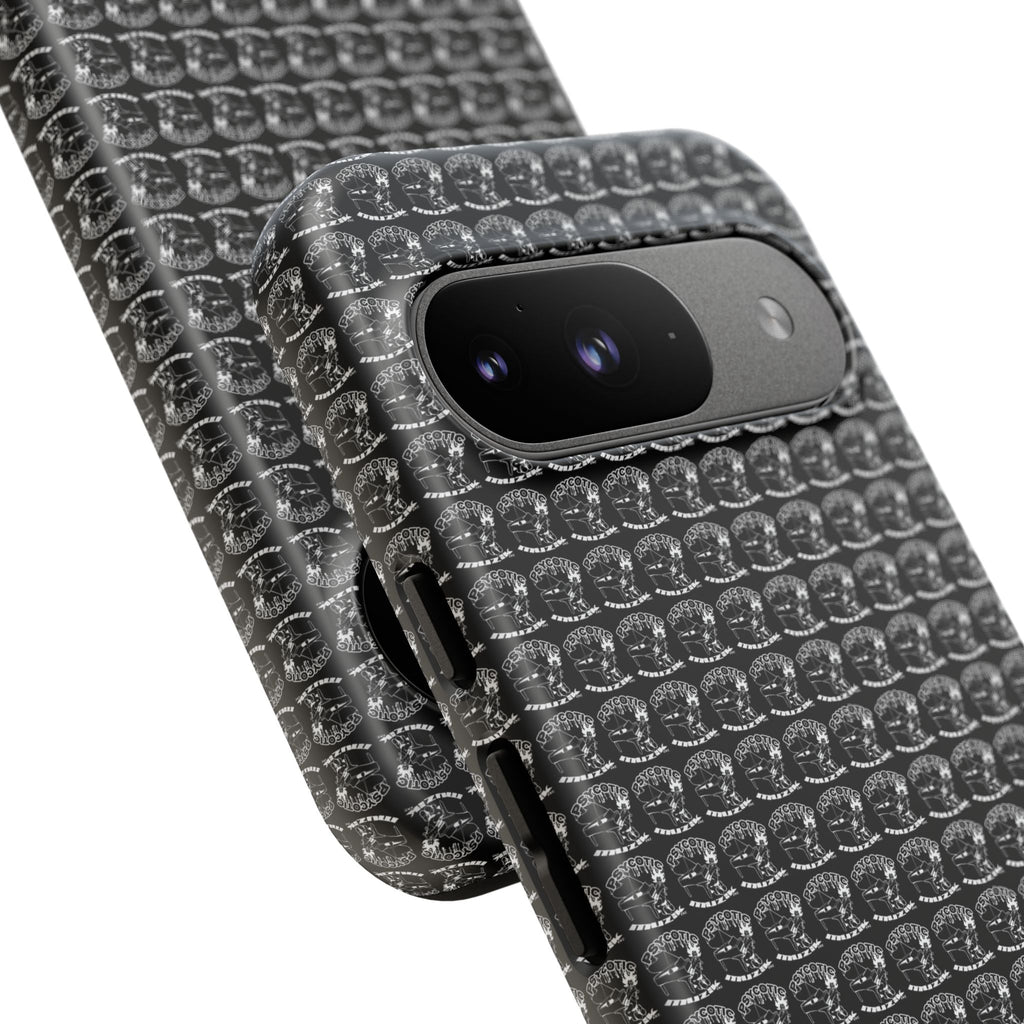Black Carbon Fiber Texture Tough Phone Case — Rugged Drop Protection