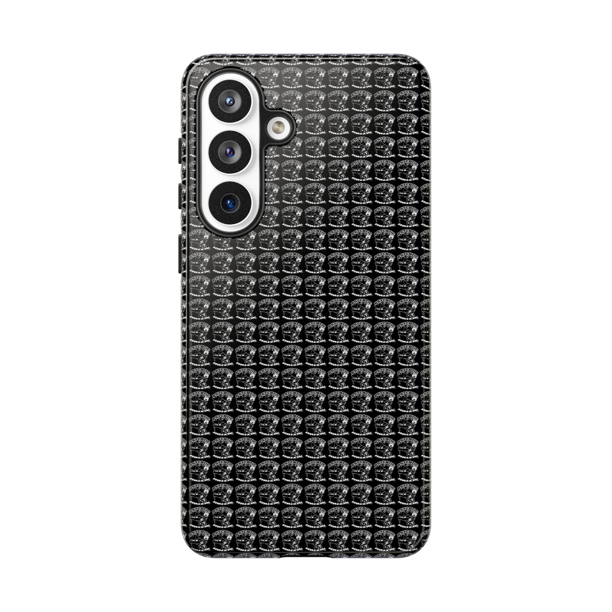 Black Carbon Fiber Texture Tough Phone Case — Rugged Drop Protection