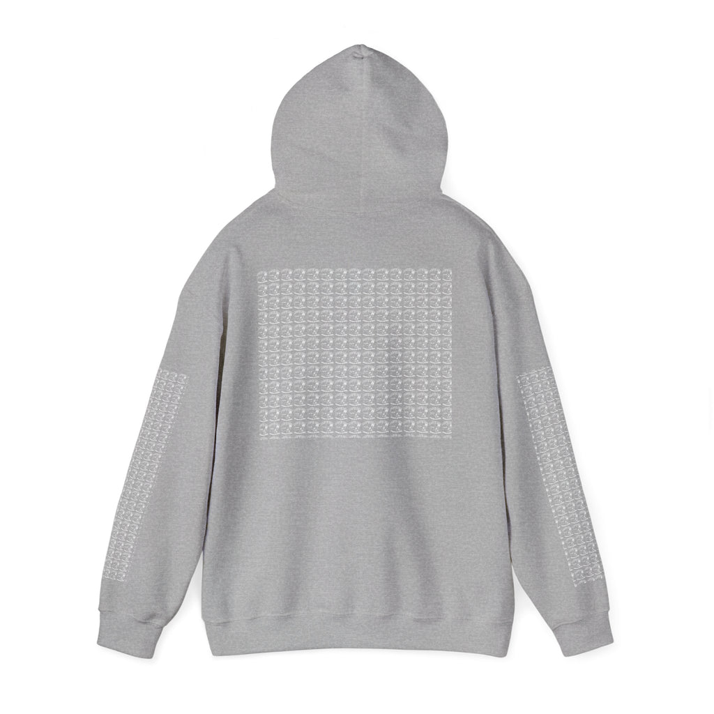 Hoodie — Repeating Skull Grid Graphic Pullover