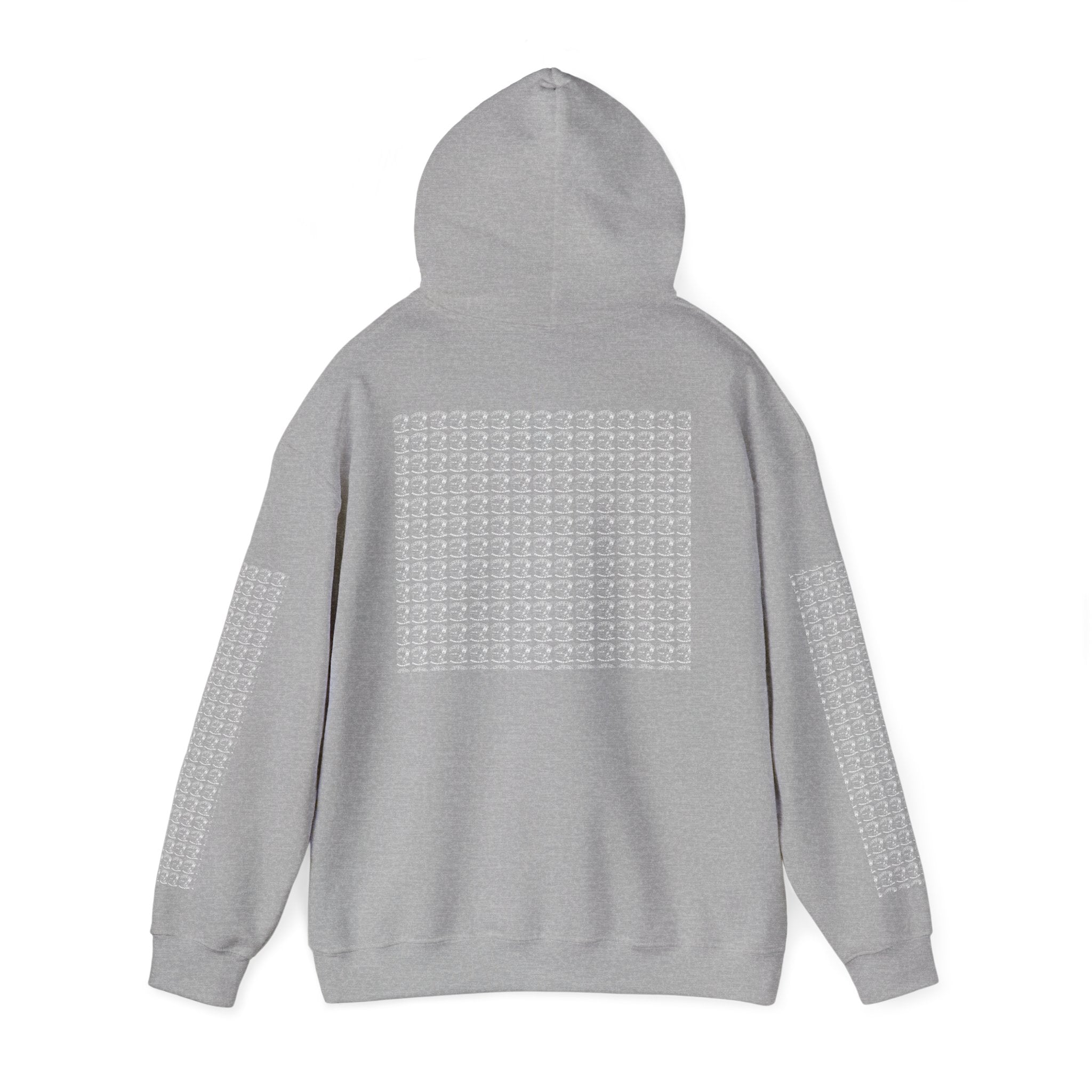 Hoodie — Repeating Skull Grid Graphic Pullover