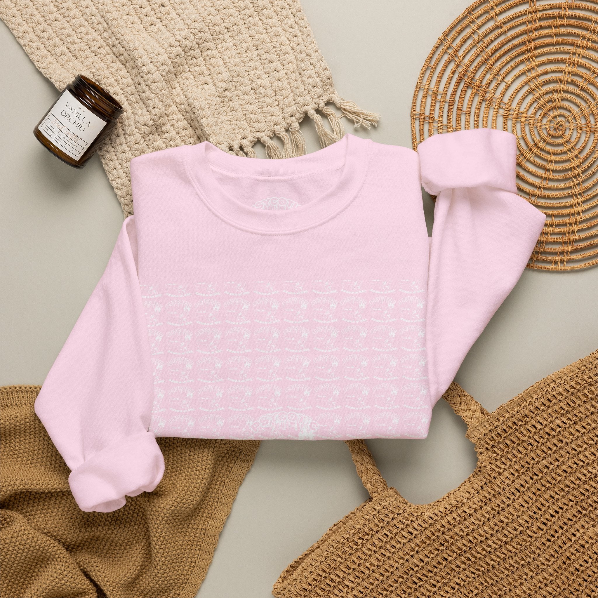 Classic White Crewneck Sweatshirt