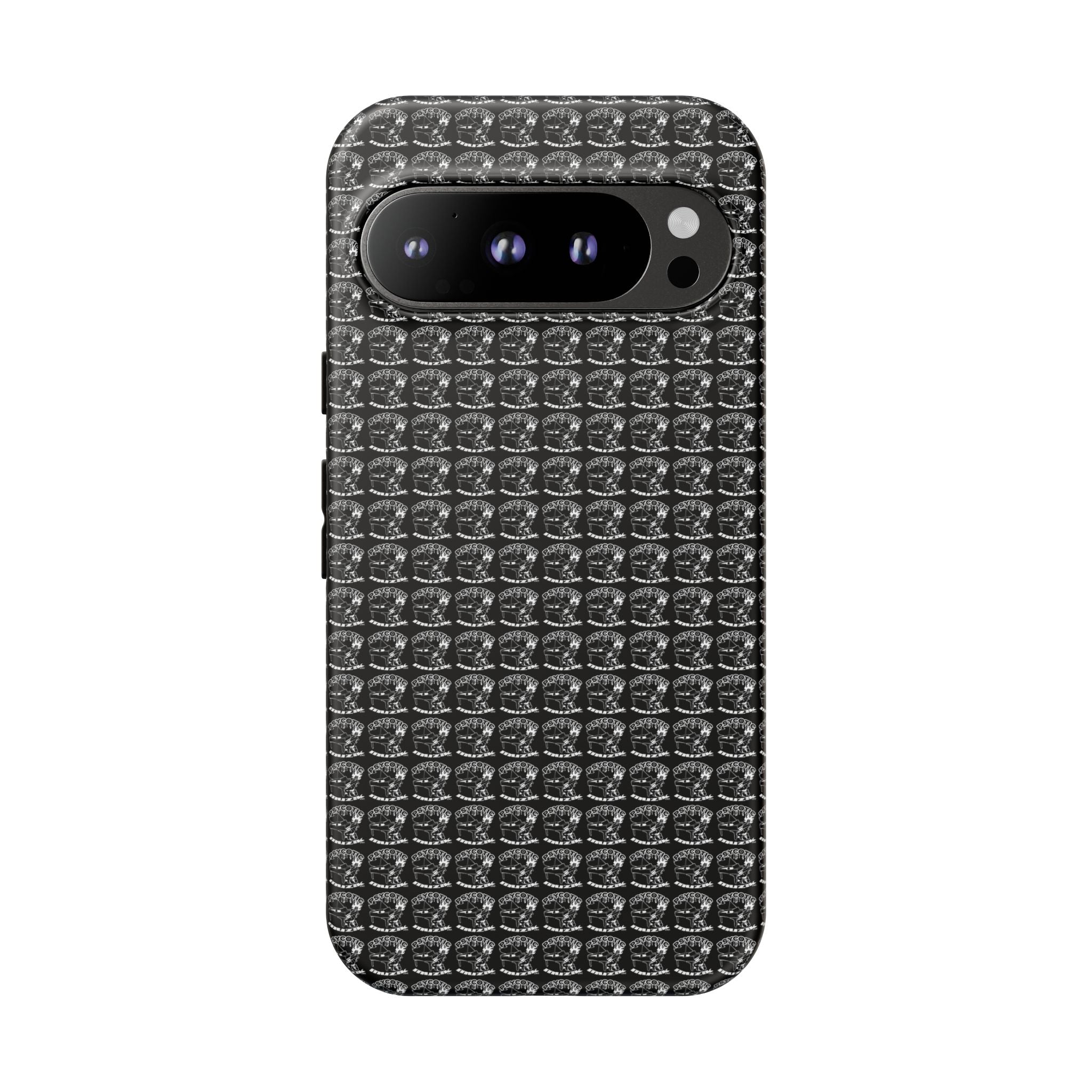 Black Carbon Fiber Texture Tough Phone Case — Rugged Drop Protection