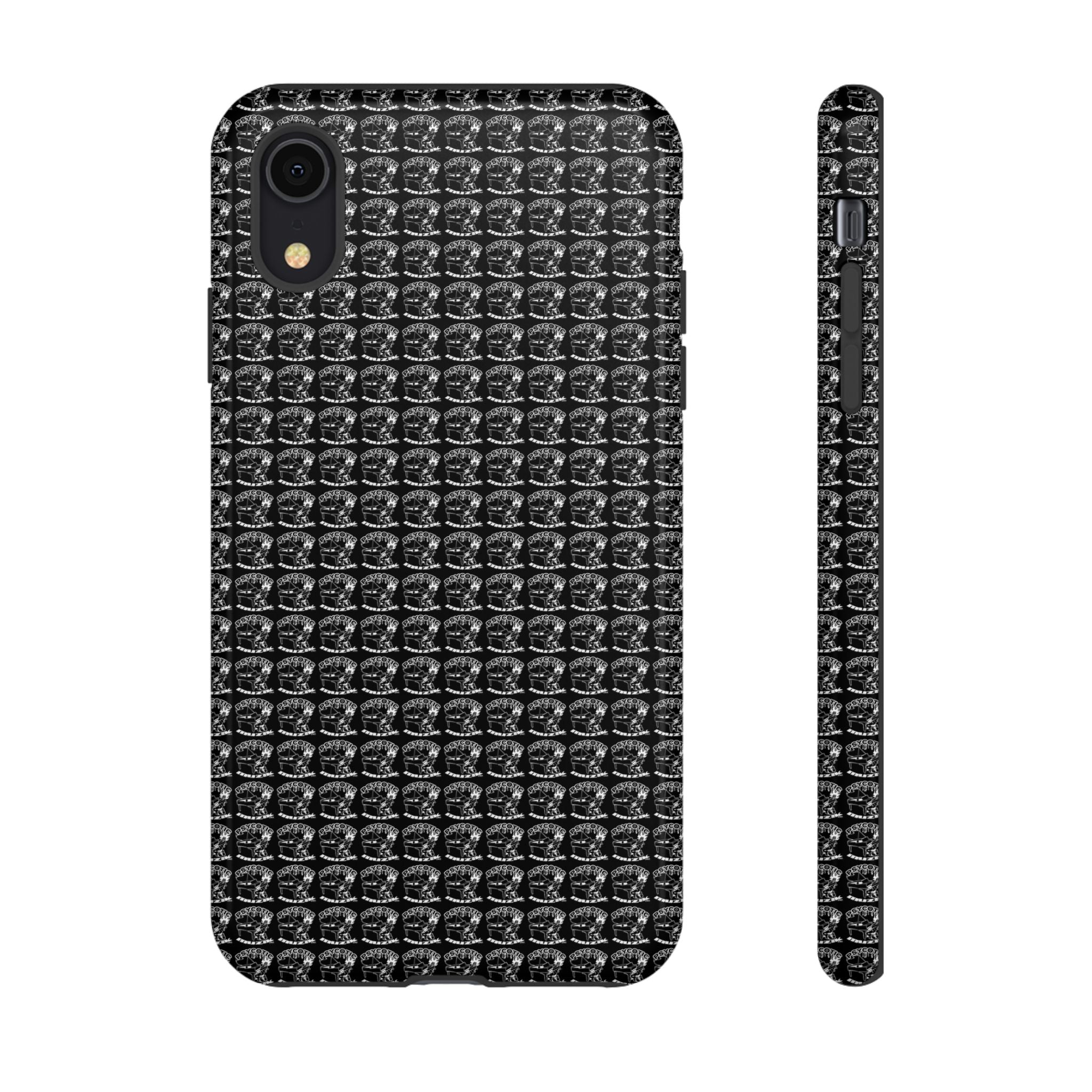 Black Carbon Fiber Texture Tough Phone Case — Rugged Drop Protection
