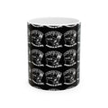Psycotic Skull Coffee Mug — Black Repeating Logo 11oz/15oz