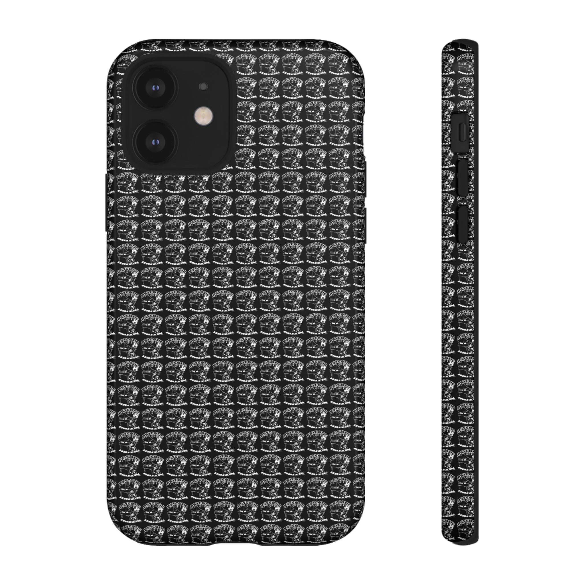Black Carbon Fiber Texture Tough Phone Case — Rugged Drop Protection