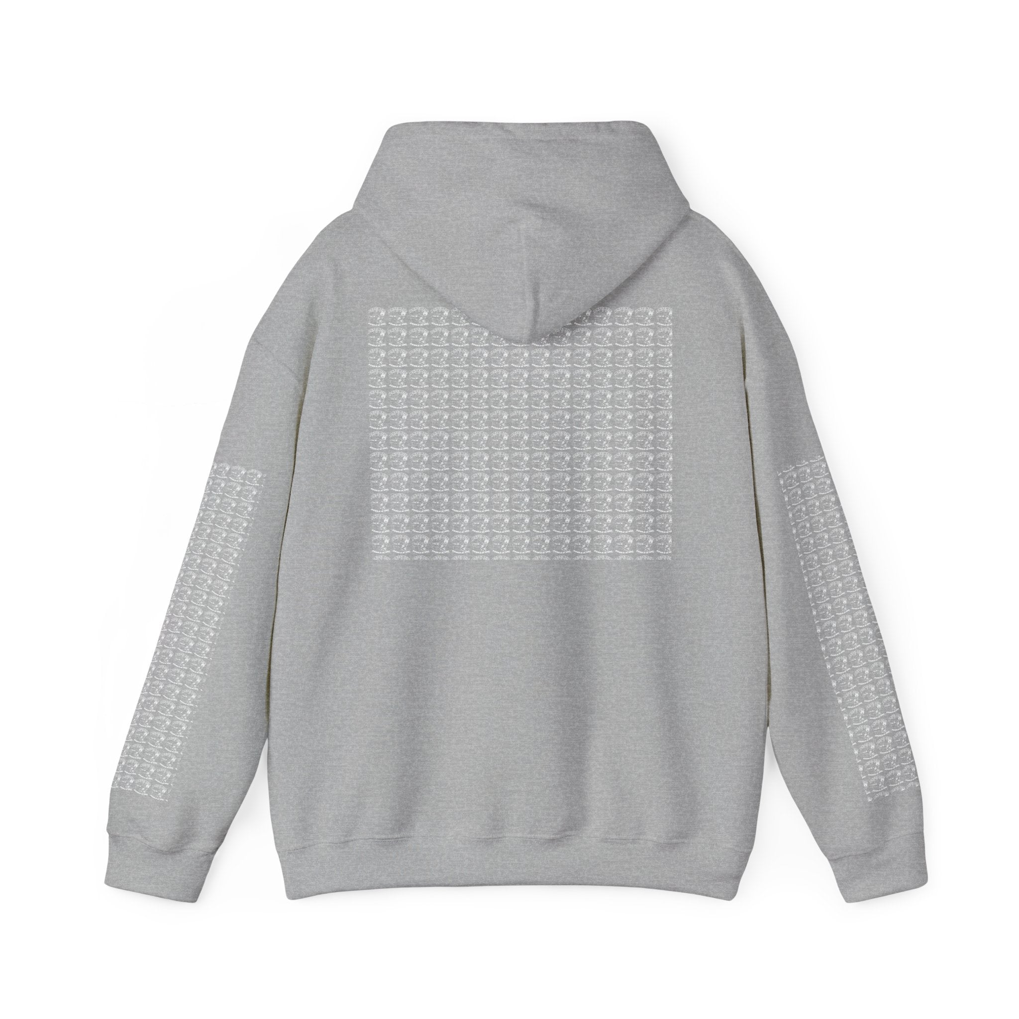 Hoodie — Repeating Skull Grid Graphic Pullover
