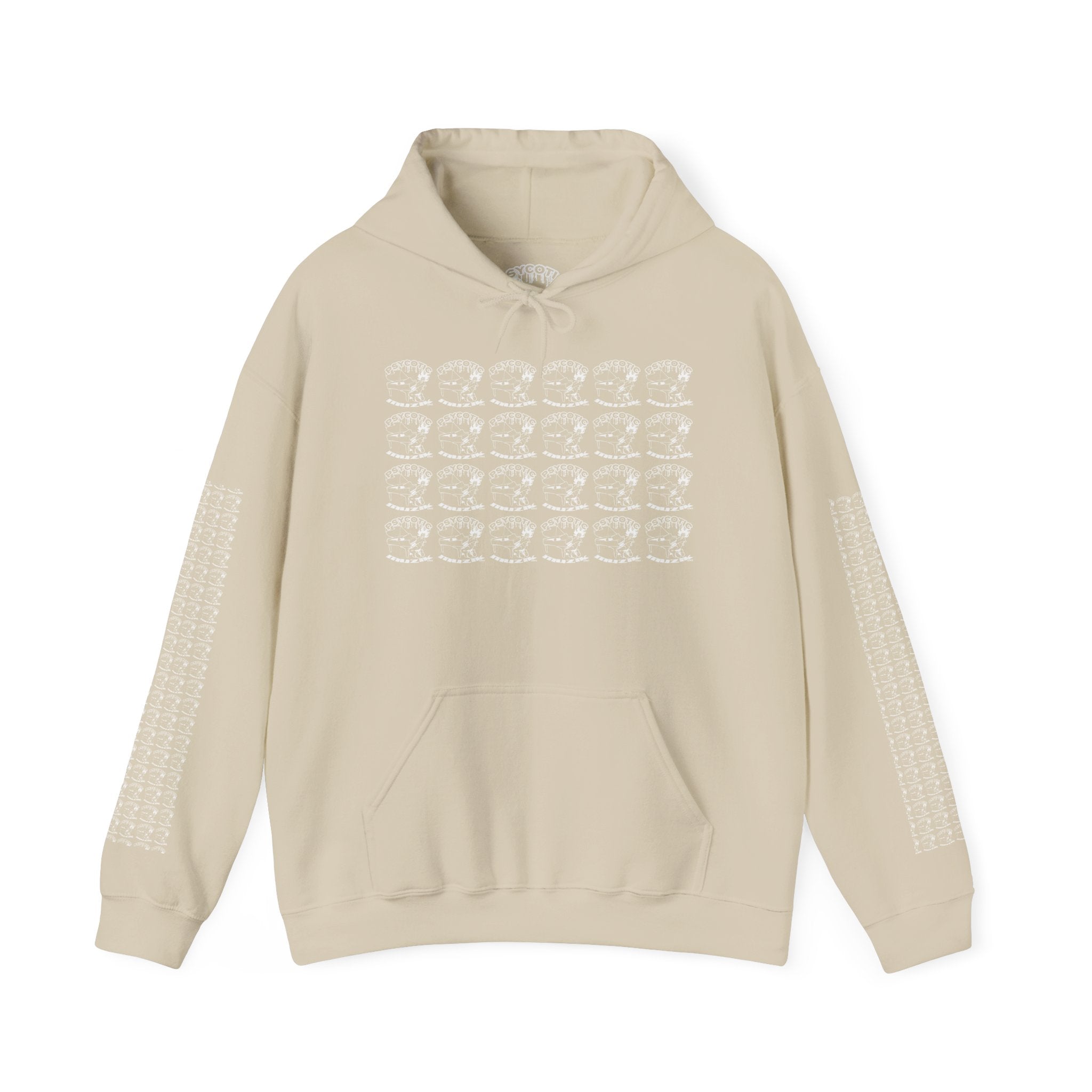 Hoodie — Repeating Skull Grid Graphic Pullover