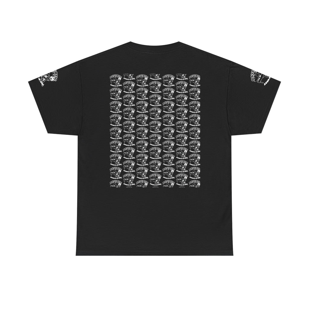 Skull Repeat Pattern T-Shirt — Gothic Grunge Graphic Tee