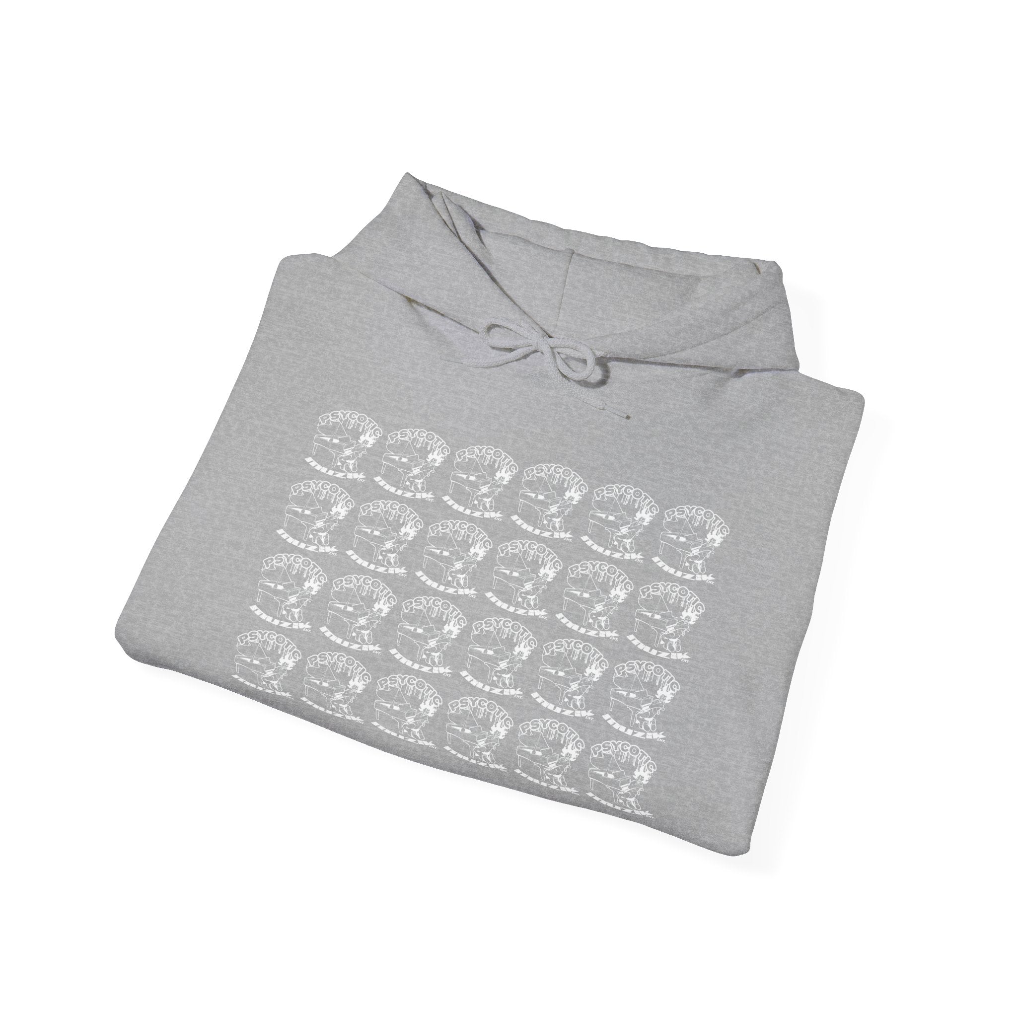Hoodie — Repeating Skull Grid Graphic Pullover