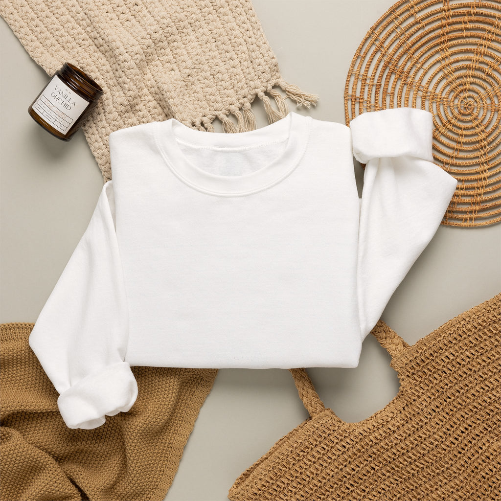 Classic White Crewneck Sweatshirt
