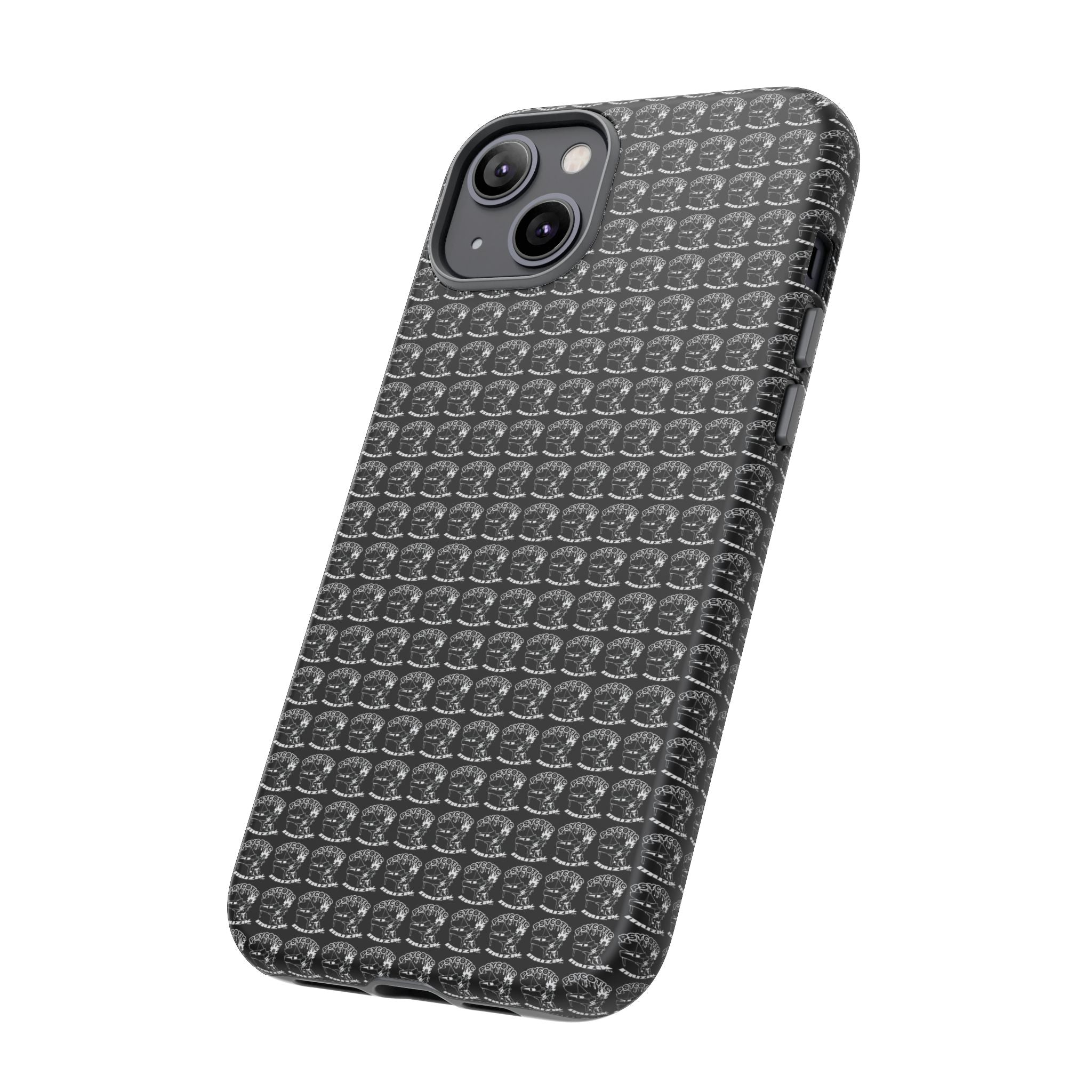 Black Carbon Fiber Texture Tough Phone Case — Rugged Drop Protection