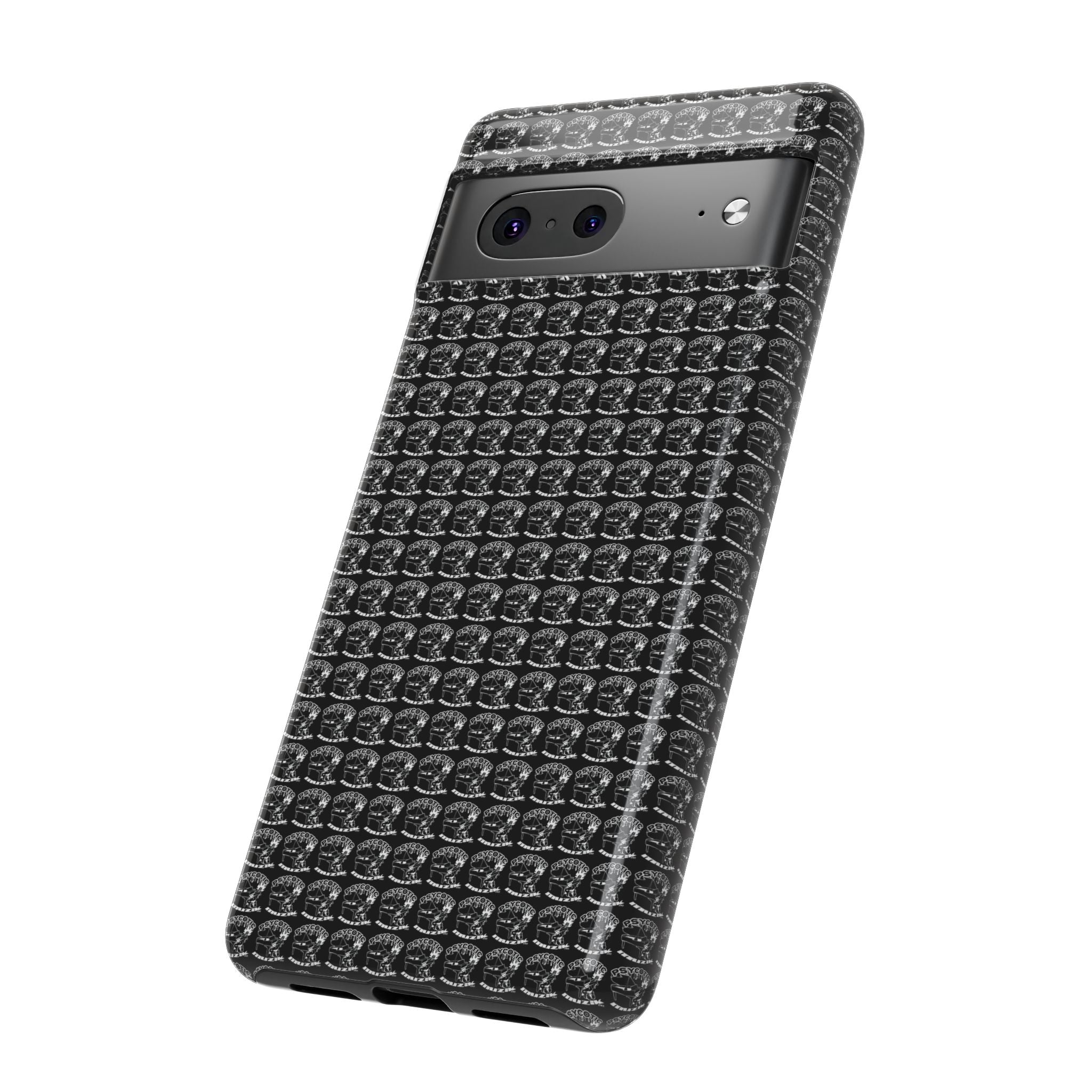 Black Carbon Fiber Texture Tough Phone Case — Rugged Drop Protection