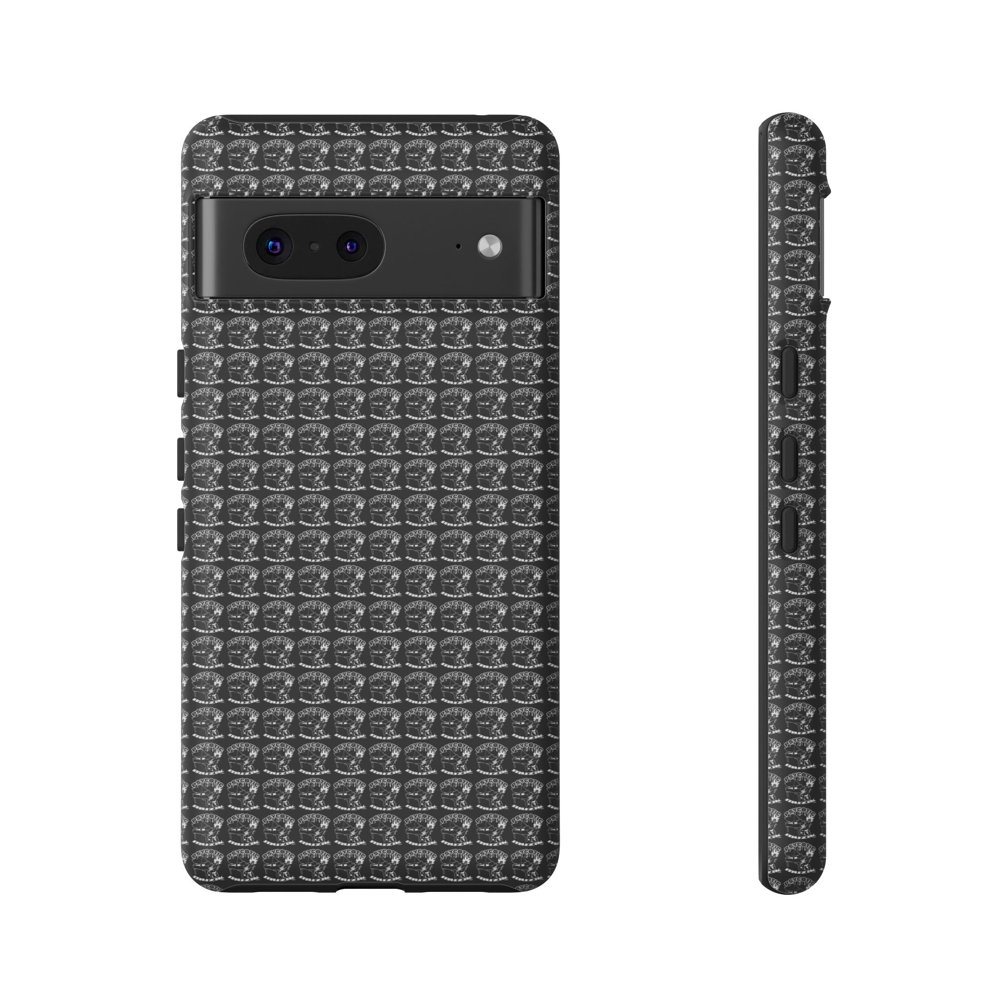 Black Carbon Fiber Texture Tough Phone Case — Rugged Drop Protection