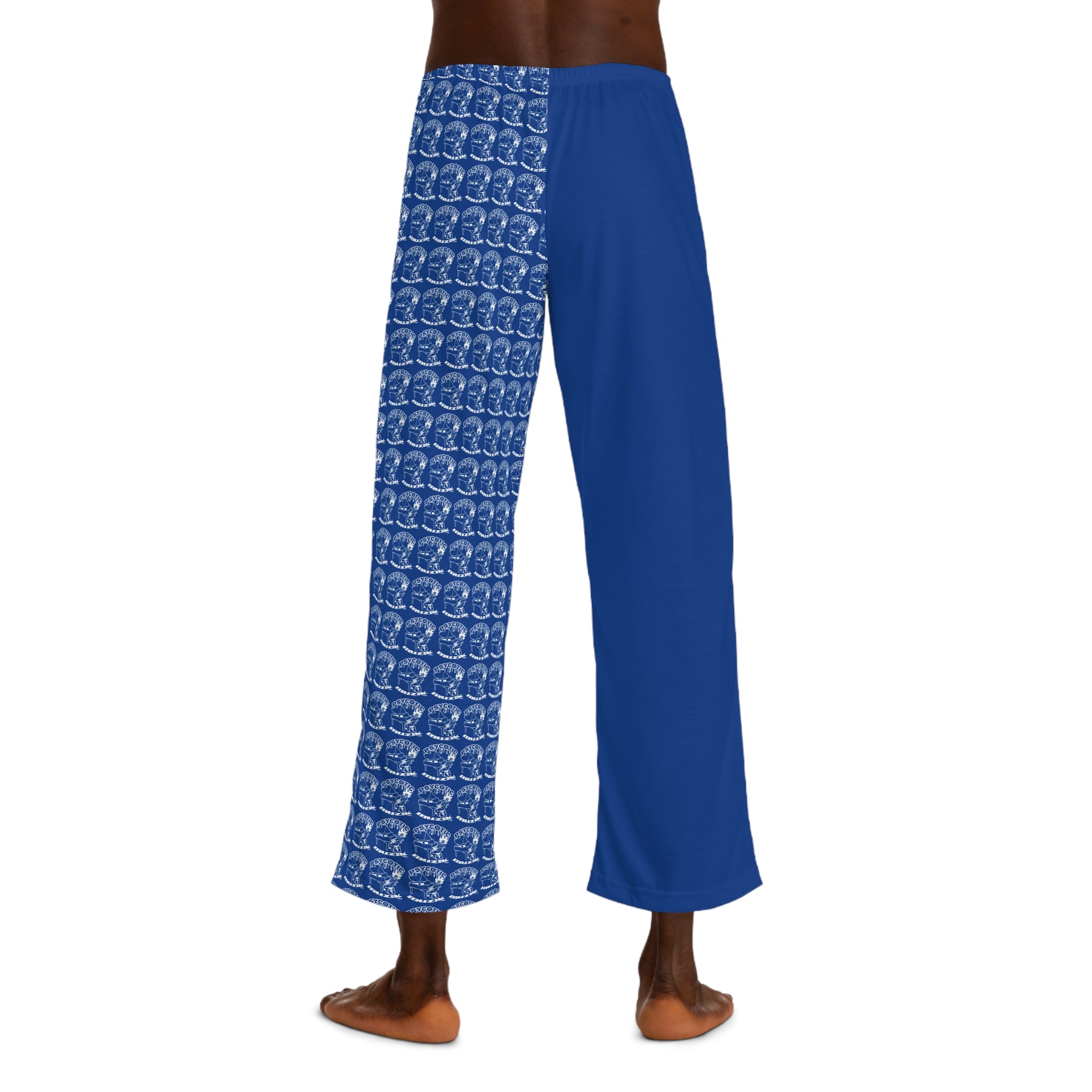 Blue Nautical Blueprint Men's Pajama Pants – Cozy All-Over Print Sleepwear