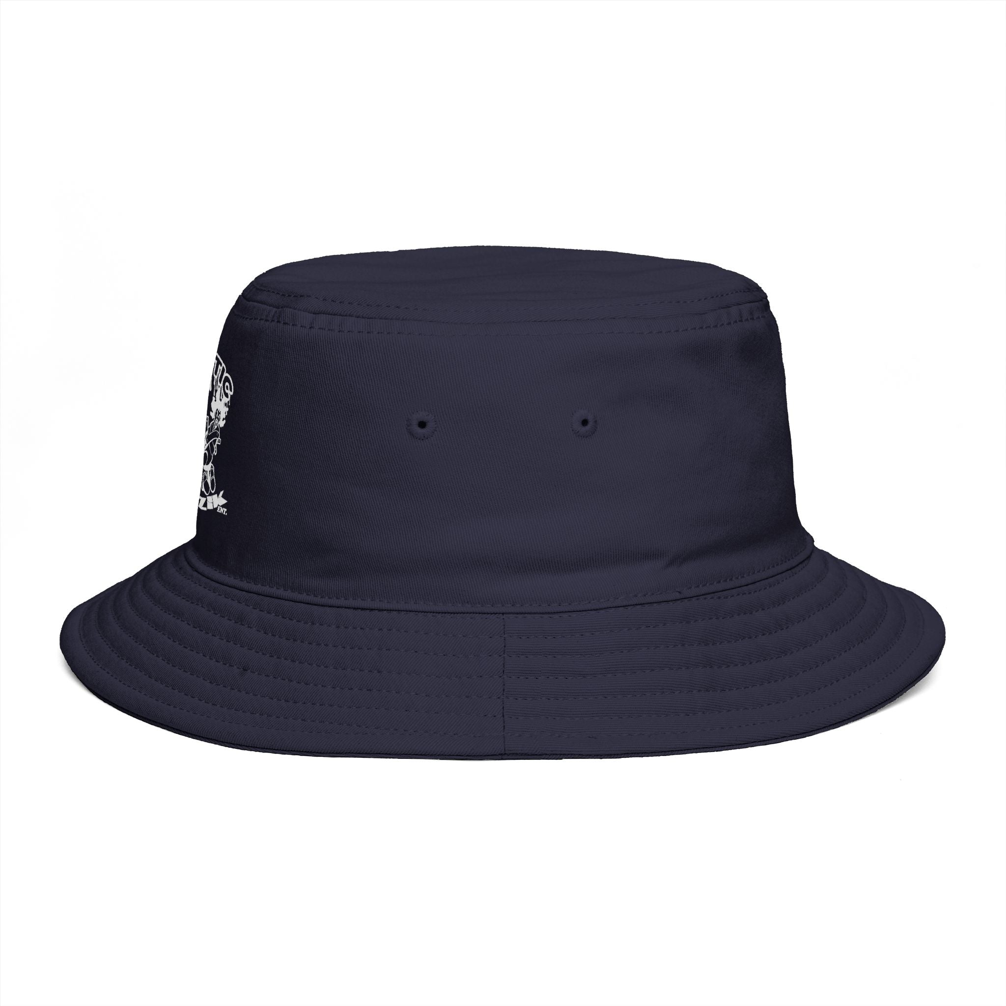 Psycotic Drummer Brown Bucket Hat — Retro Rock Band Graphic Bucket Hat