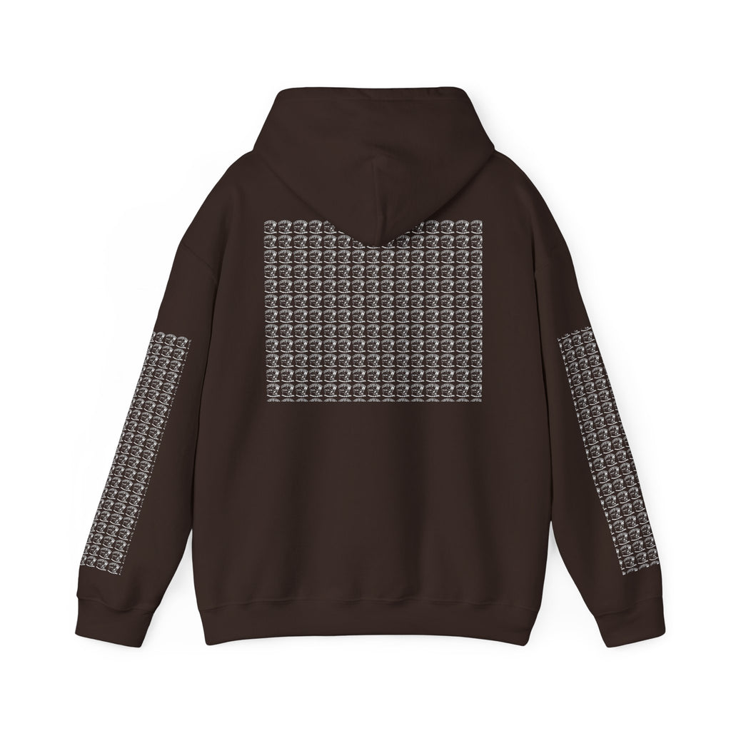 Hoodie — Repeating Skull Grid Graphic Pullover
