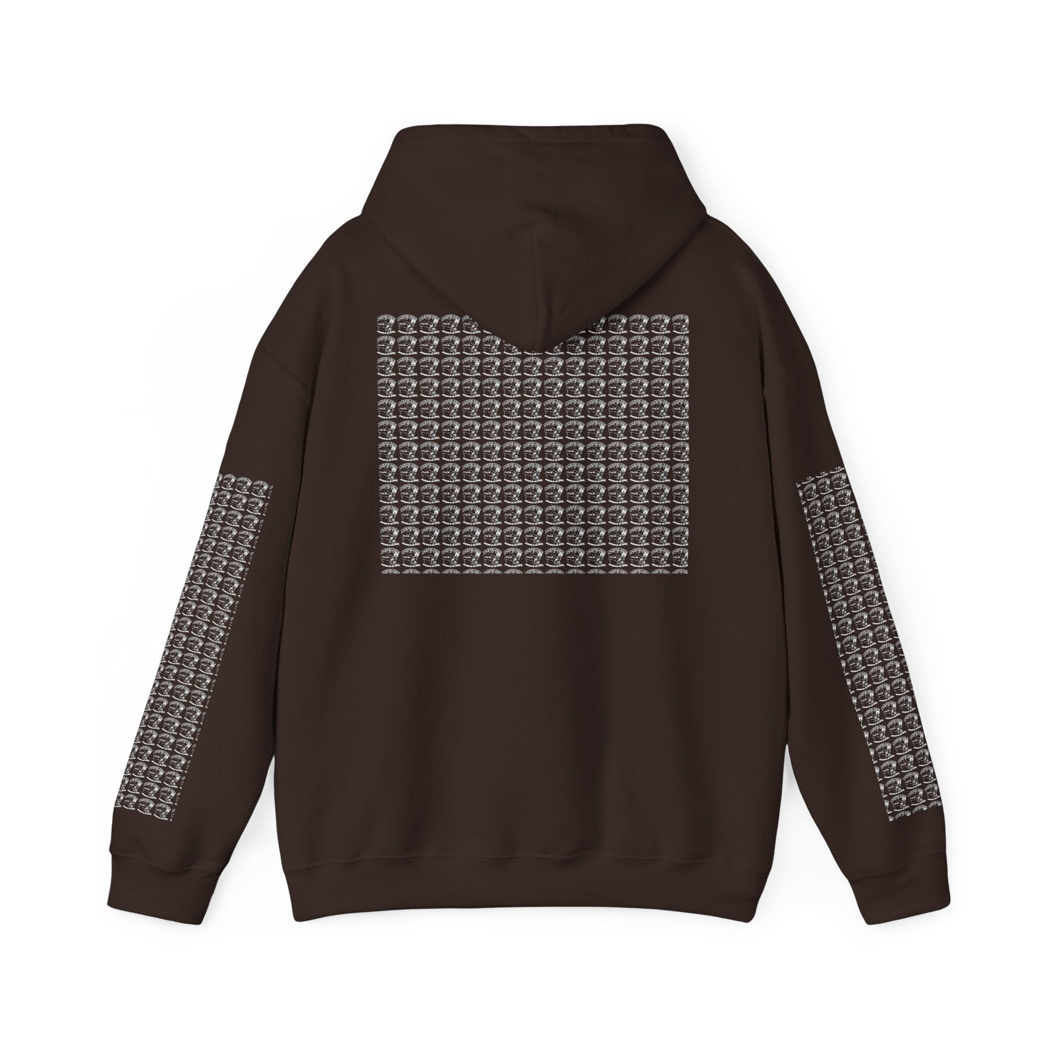 Hoodie — Repeating Skull Grid Graphic Pullover