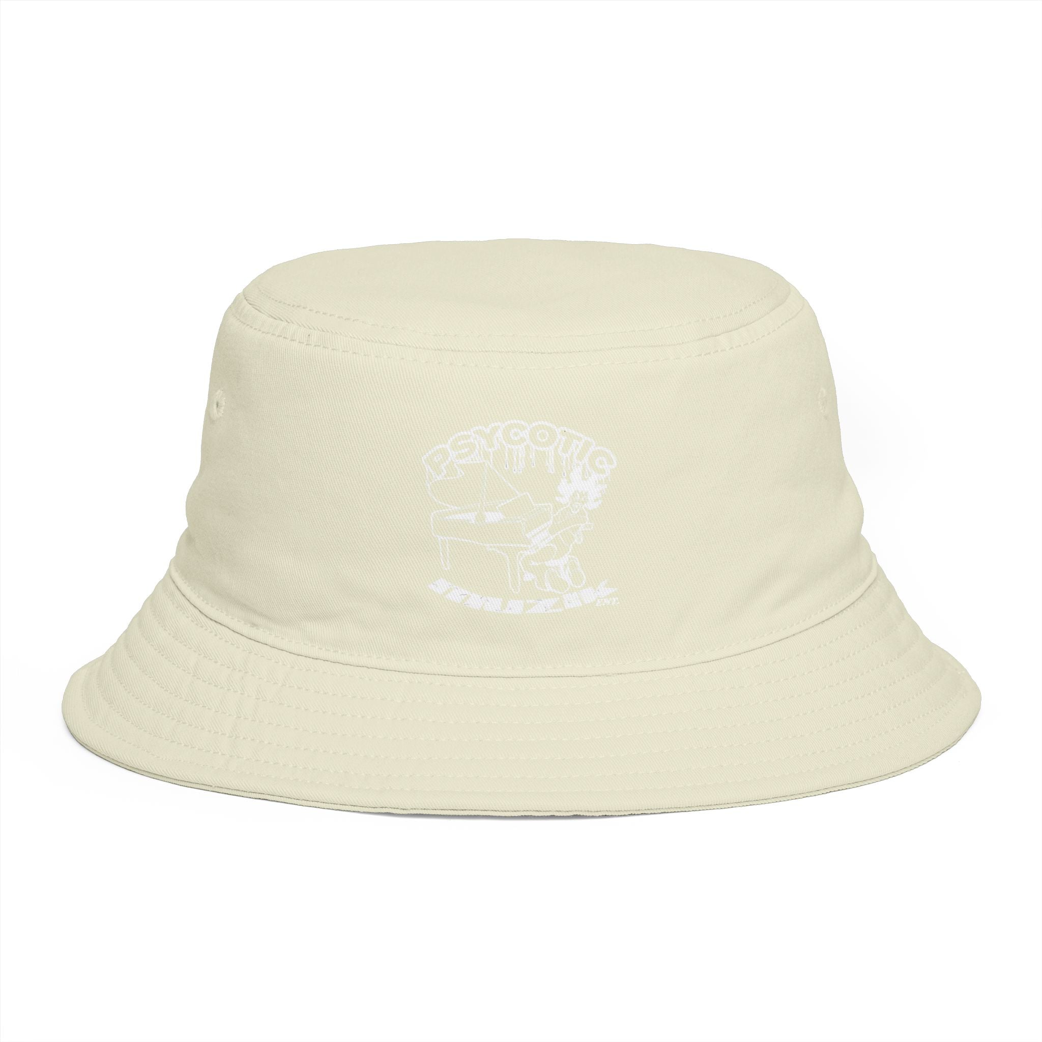 Psycotic Drummer Brown Bucket Hat — Retro Rock Band Graphic Bucket Hat