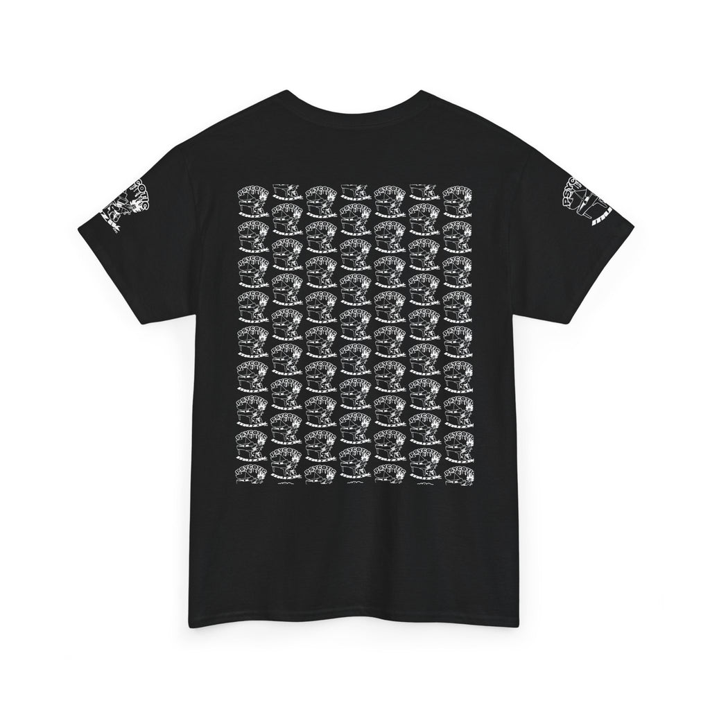 Skull Repeat Pattern T-Shirt — Gothic Grunge Graphic Tee
