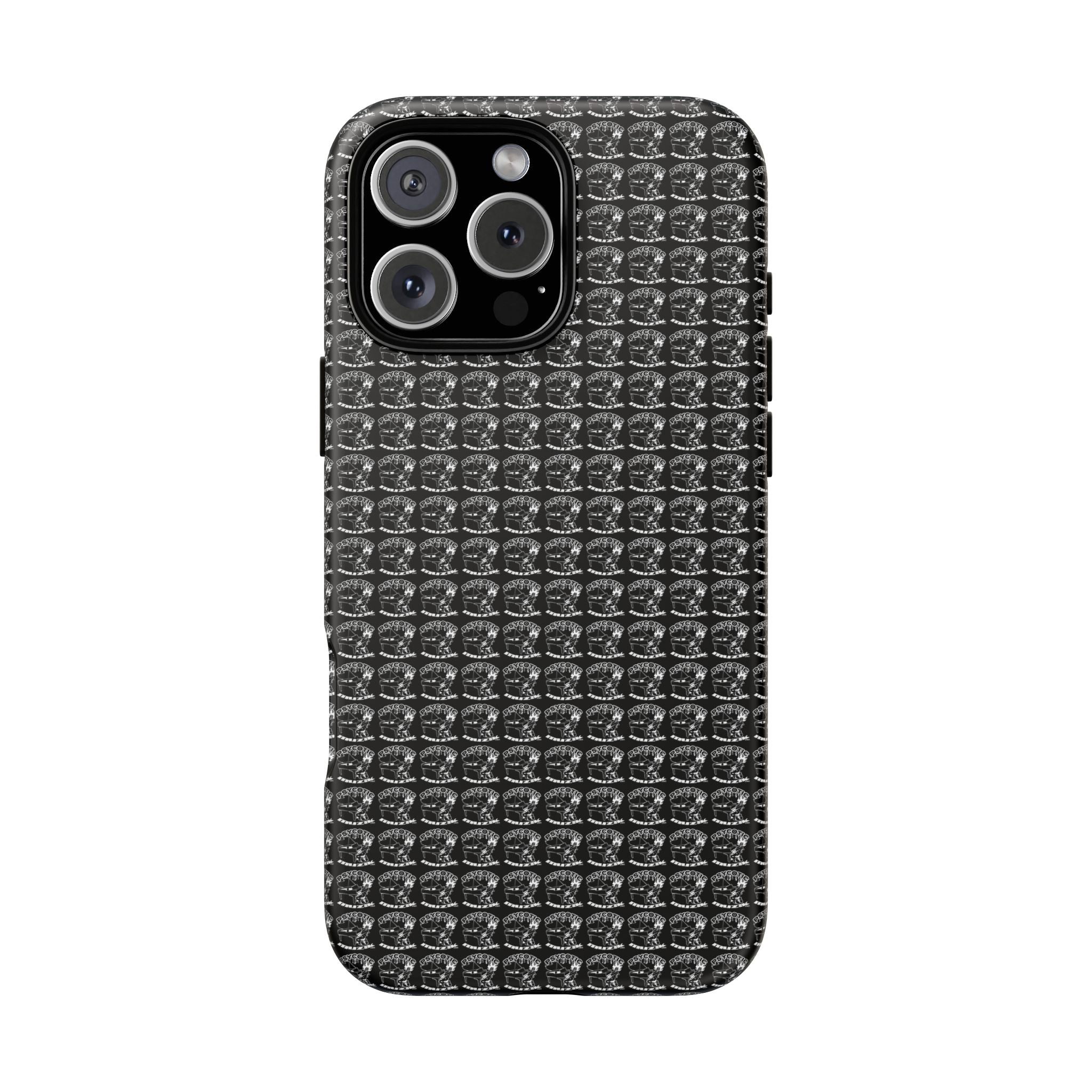 Black Carbon Fiber Texture Tough Phone Case — Rugged Drop Protection