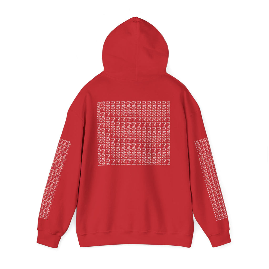 Hoodie — Repeating Skull Grid Graphic Pullover