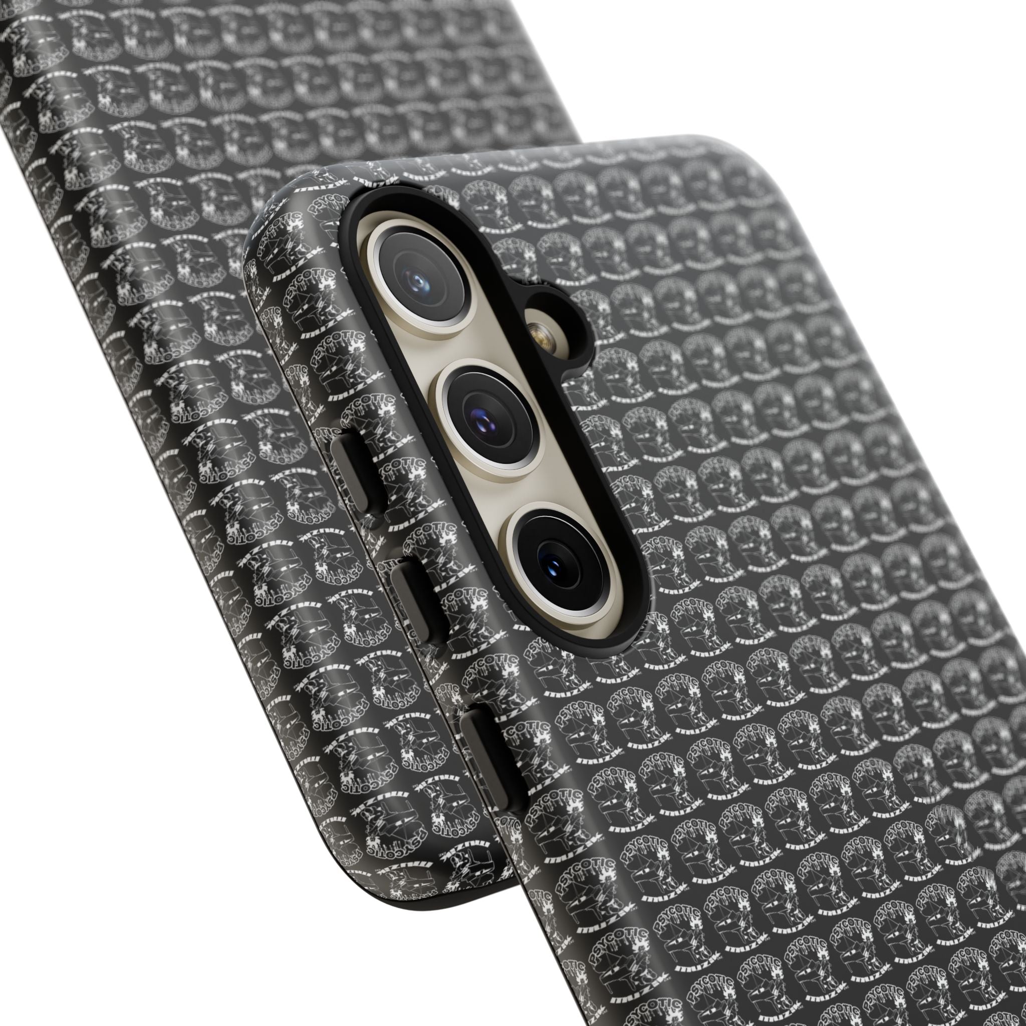 Black Carbon Fiber Texture Tough Phone Case — Rugged Drop Protection