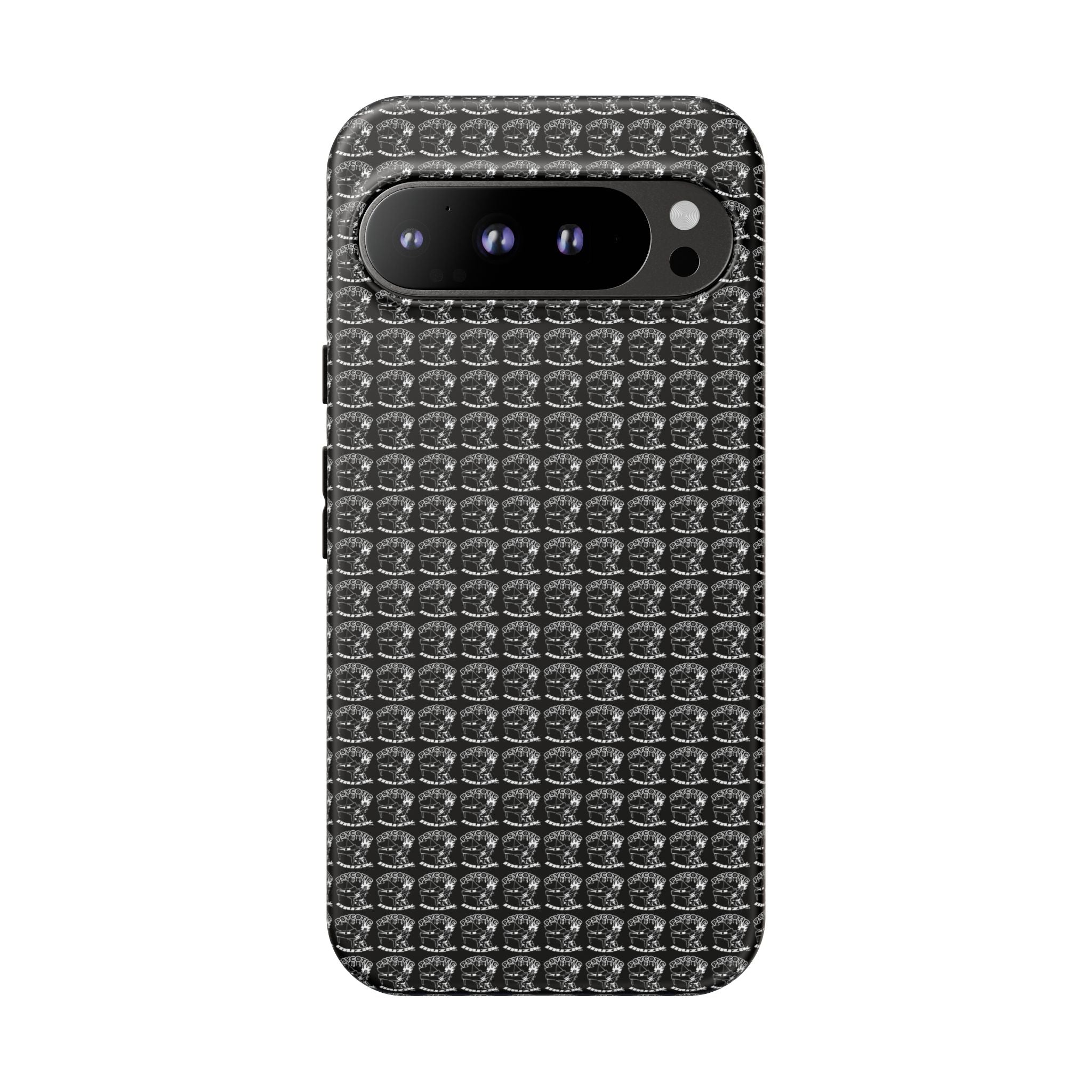 Black Carbon Fiber Texture Tough Phone Case — Rugged Drop Protection