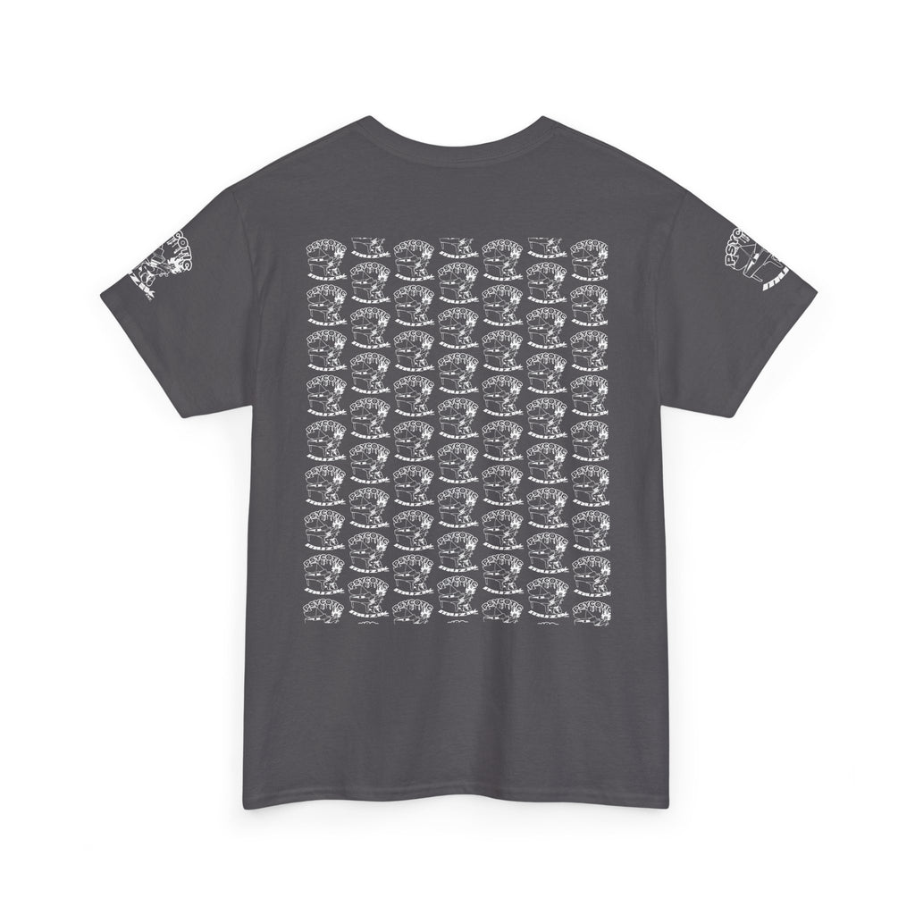 Skull Repeat Pattern T-Shirt — Gothic Grunge Graphic Tee