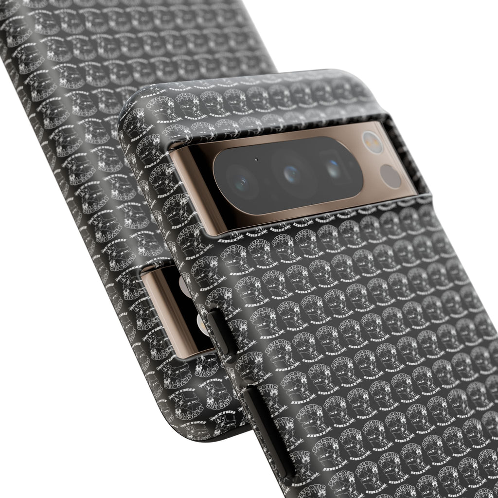 Black Carbon Fiber Texture Tough Phone Case — Rugged Drop Protection