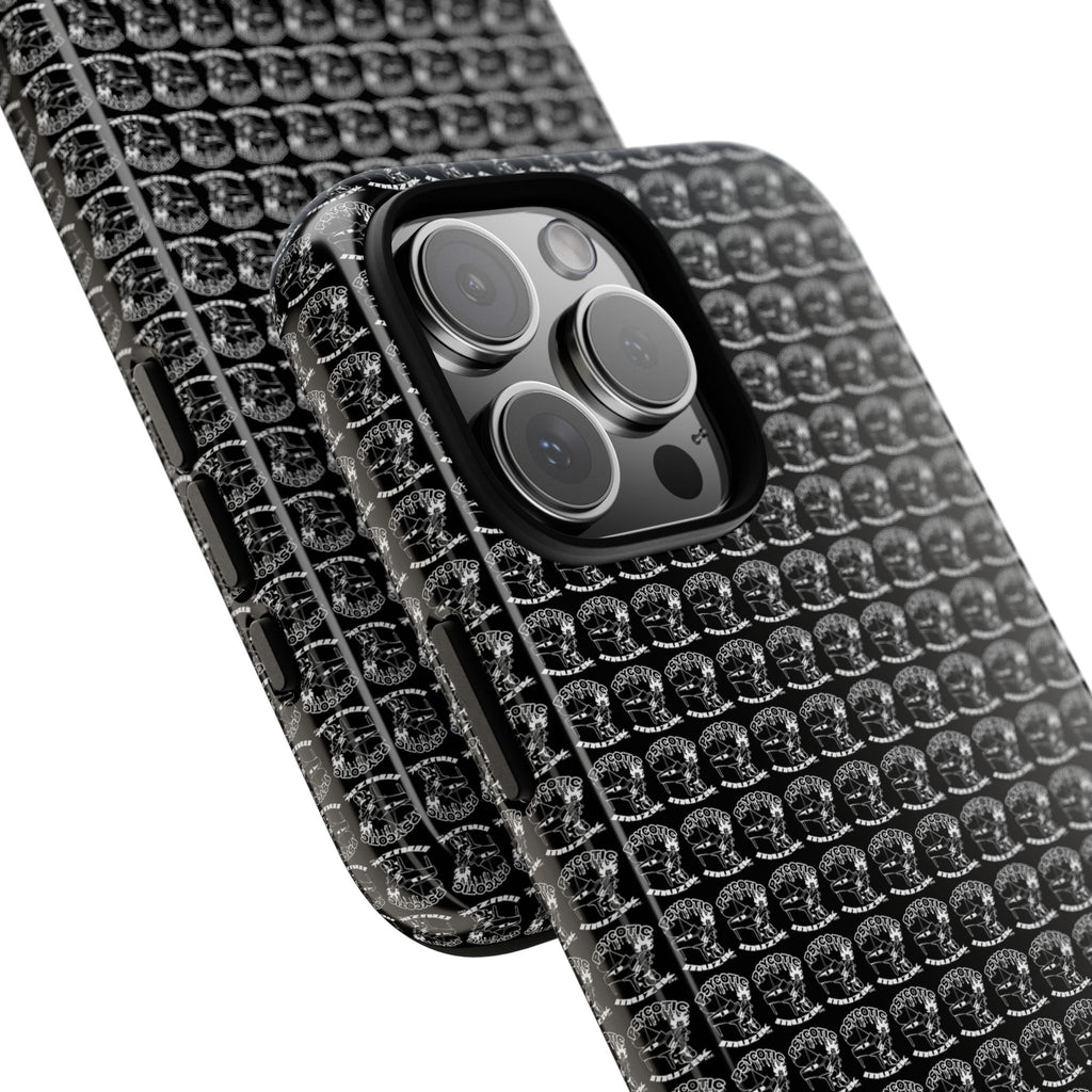 Black Carbon Fiber Texture Tough Phone Case — Rugged Drop Protection