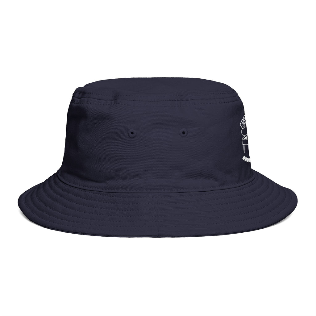 Psycotic Drummer Brown Bucket Hat — Retro Rock Band Graphic Bucket Hat