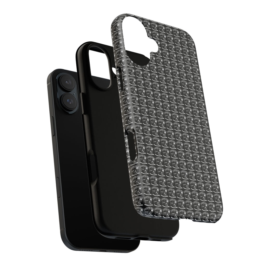 Black Carbon Fiber Texture Tough Phone Case — Rugged Drop Protection