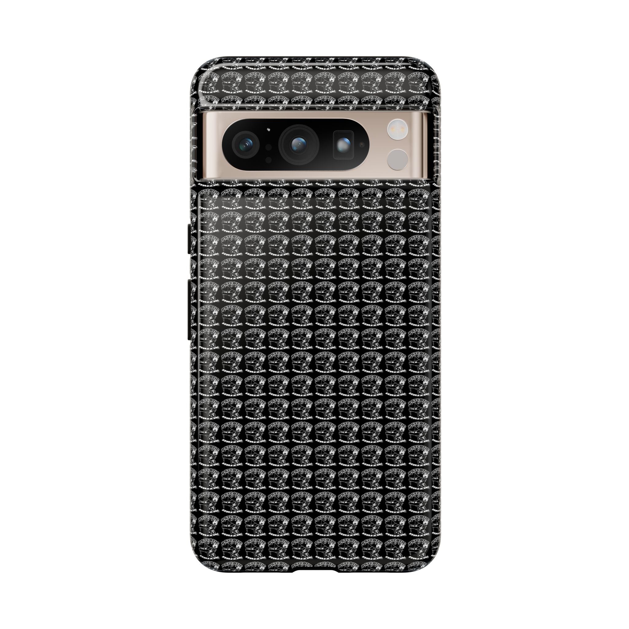 Black Carbon Fiber Texture Tough Phone Case — Rugged Drop Protection
