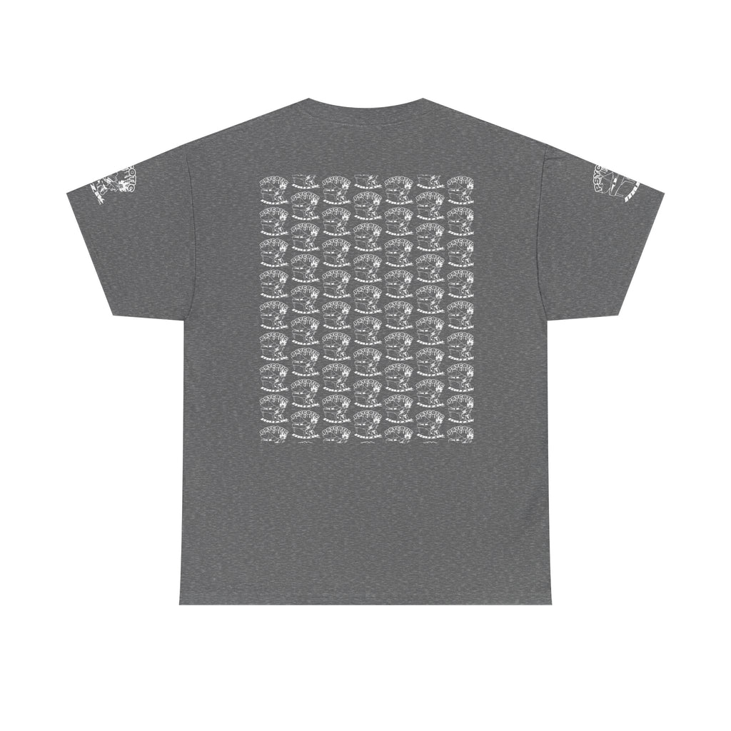Skull Repeat Pattern T-Shirt — Gothic Grunge Graphic Tee