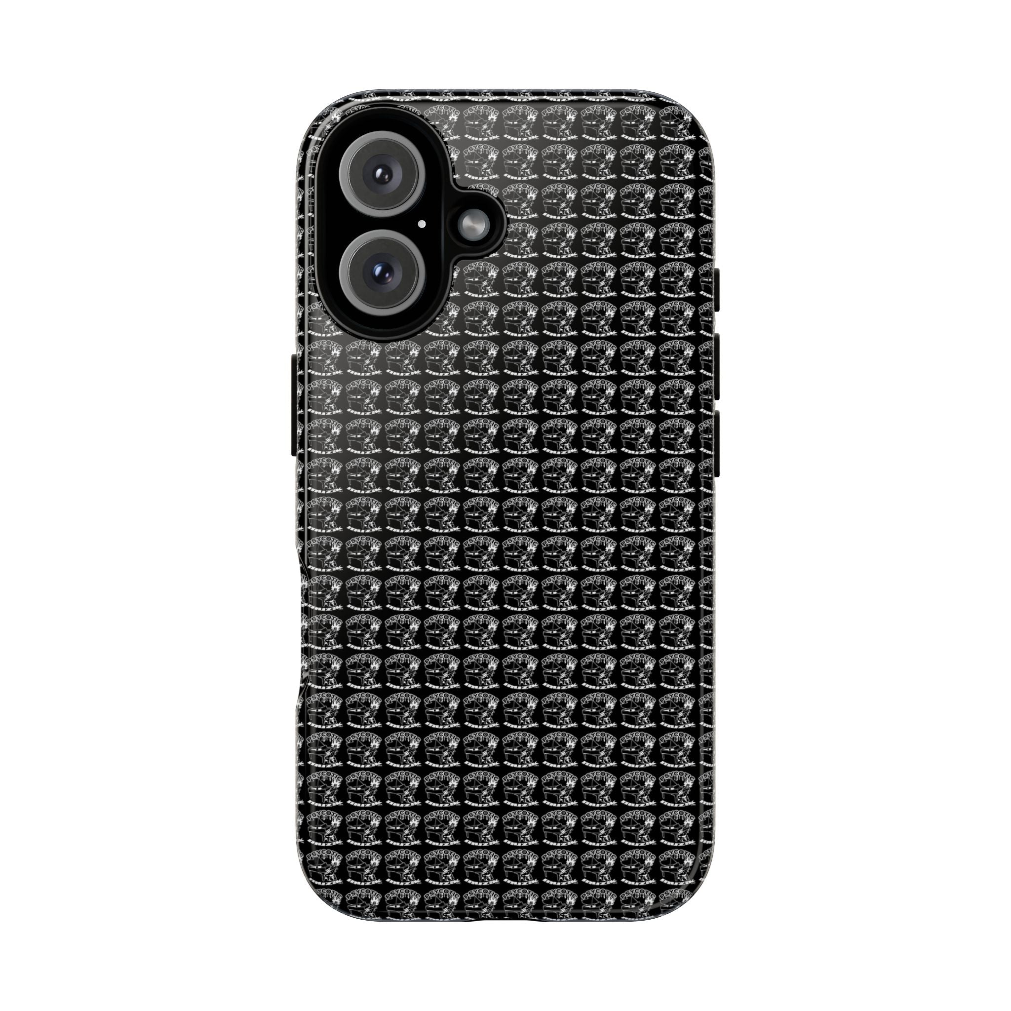 Black Carbon Fiber Texture Tough Phone Case — Rugged Drop Protection
